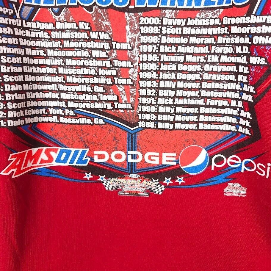 Other World Of Outlaws USA Nationals T Shirt Mens Size Medium Red Size US M / EU 48-50 / 2 - 6 Thumbnail