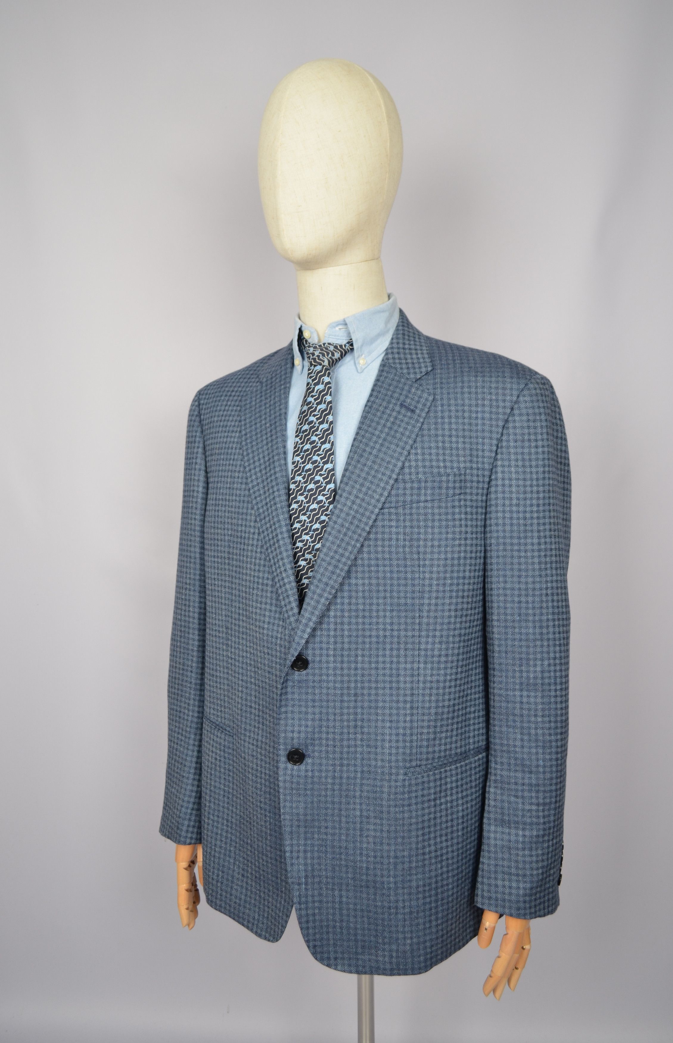 Designer × Emporio Armani Armani Collezioni G Line Linen Wool Jacket Blazer US48 Slim Size 48S - 3 Thumbnail