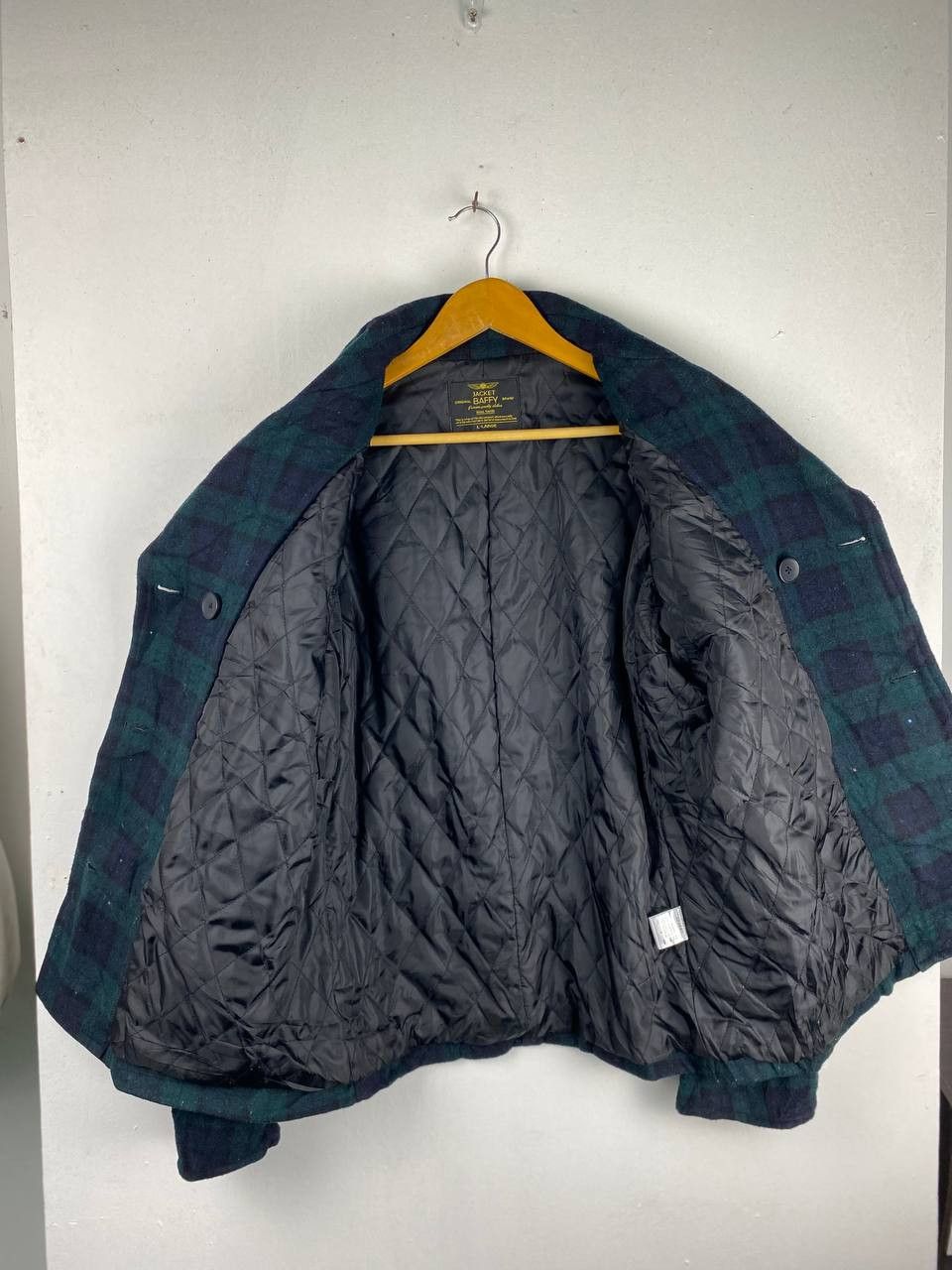 Japanese Brand baffy double breast checkered wool jacket Size US L / EU 52-54 / 3 - 5 Thumbnail