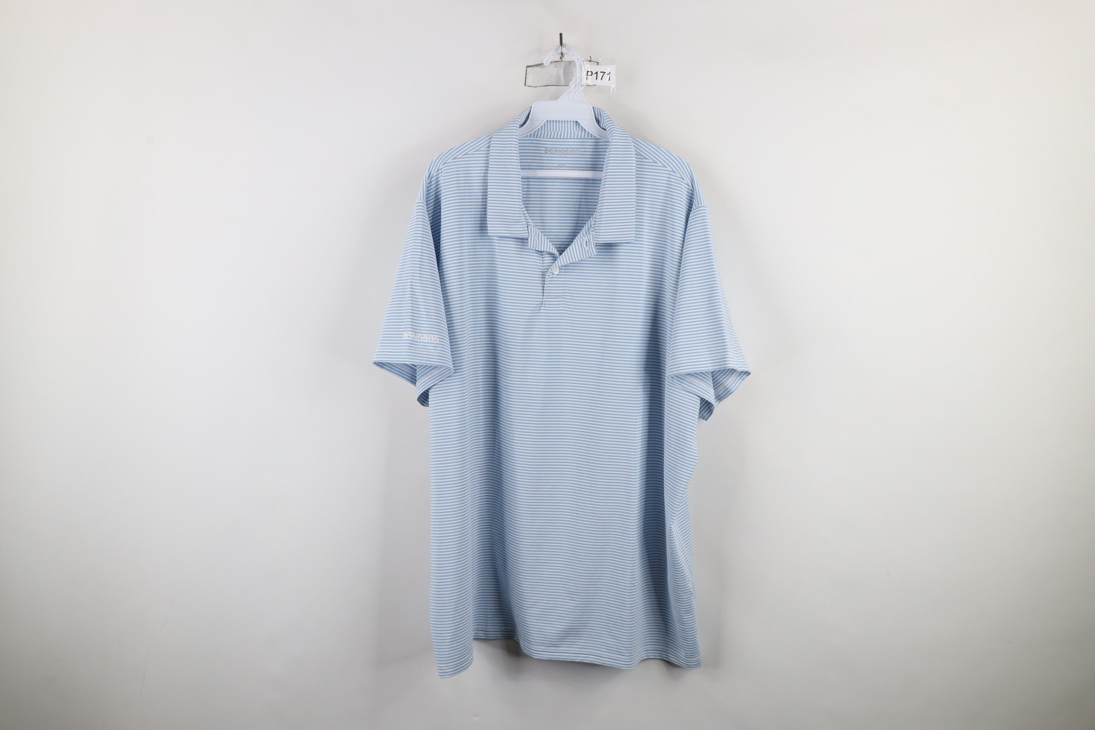 Bonobos × Vintage Bonobos Fit Stretch Striped Collared Golf Polo Shirt Blue Size US XXL / EU 58 / 5 - 1 Thumbnail