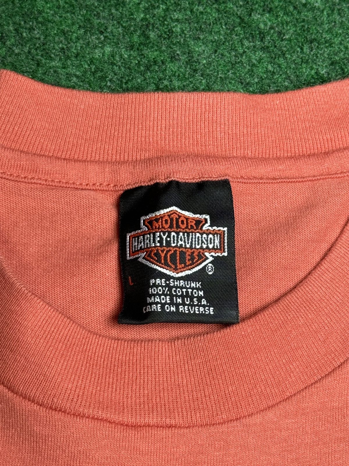 Harley Davidson × Vintage Vintage 90s Harley Davidson Conneaut Lake Biker T Shirt Size US L / EU 52-54 / 3 - 3 Thumbnail