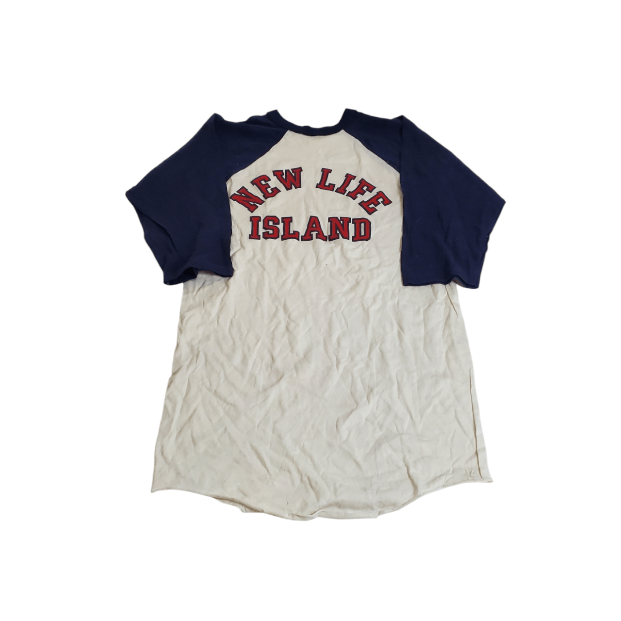Vintage 70s New Life Island Raglan Baseball T-Shirt Size US L / EU 52-54 / 3 - 1 Thumbnail