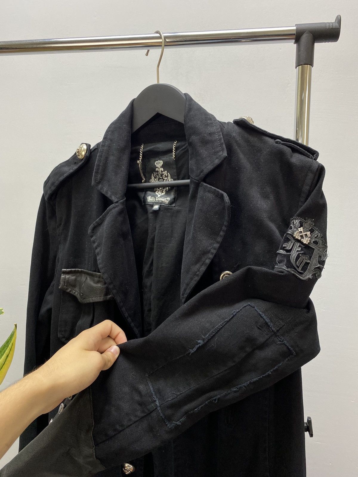 Other Vintage Faith Connexion Black Trench Coat Jacket Men’s Black Size US M / EU 48-50 / 2 - 12 Thumbnail