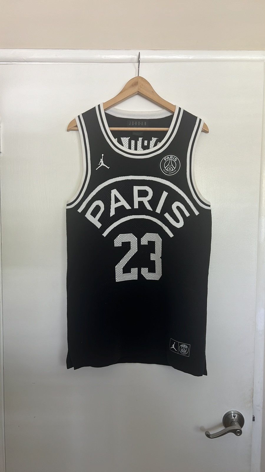 image of Jordan X Psg Mesh Jersey in Black, Men's (Size Small)