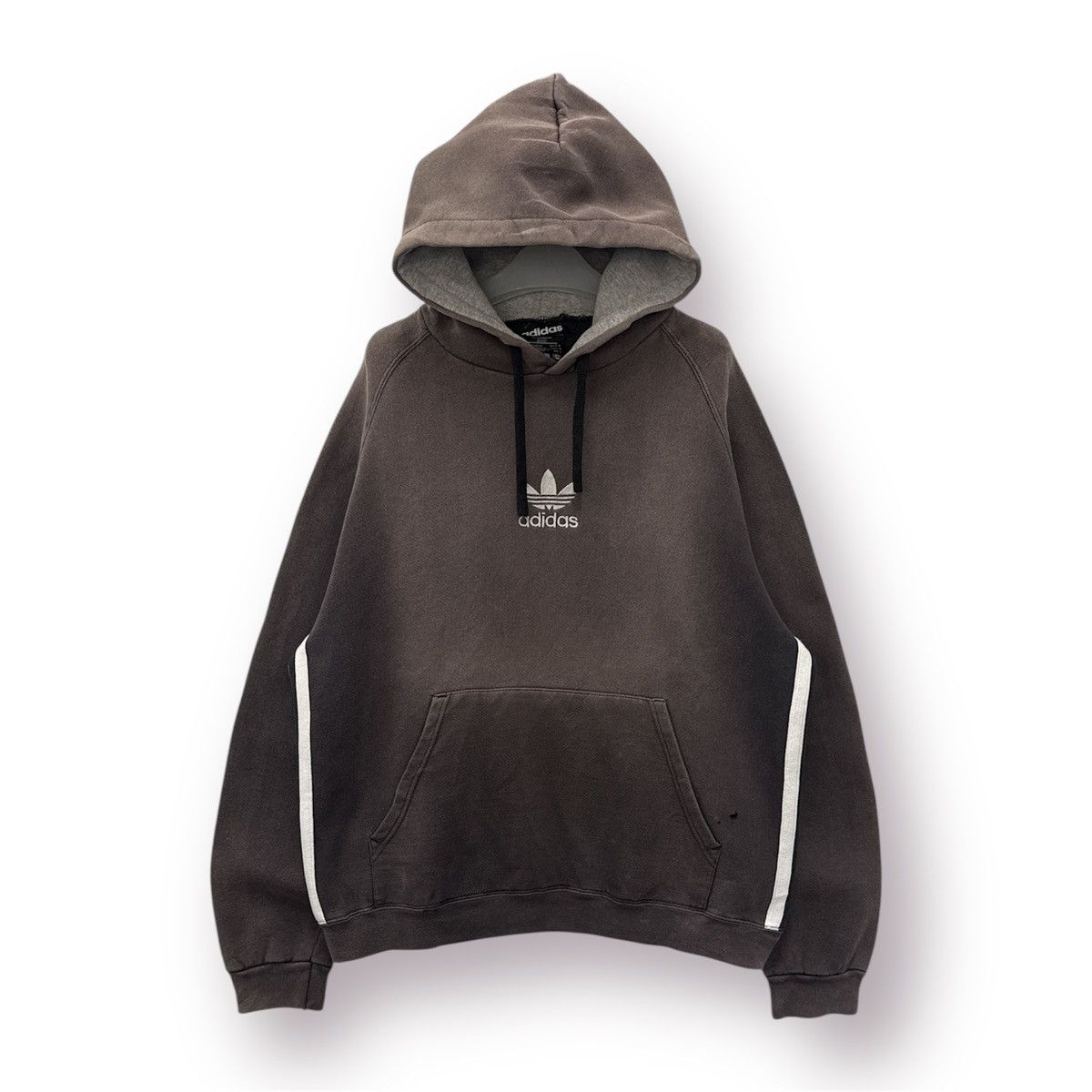 Adidas 🔥 Vtg 90's Adidas Trefoil Cantre Logo Distressed Hoodie - L Size US L / EU 52-54 / 3 - 1 Thumbnail