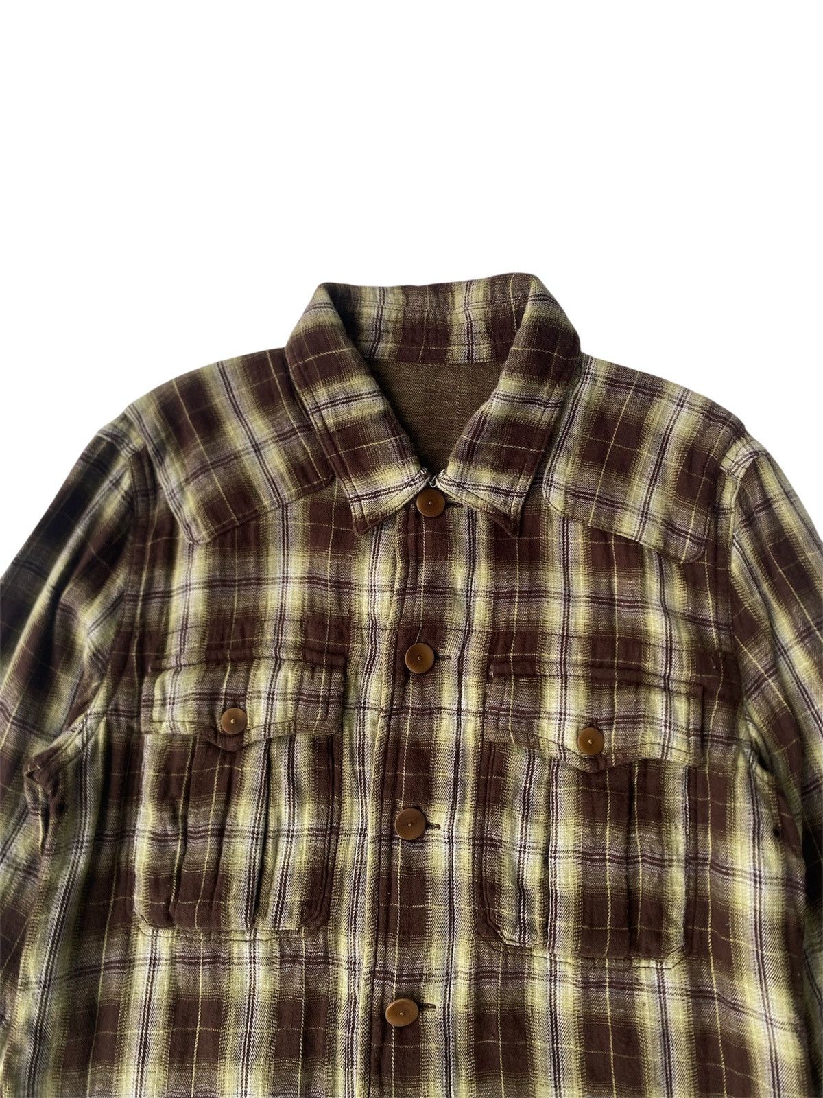 Nigel Cabourn Nigel Cabourn Reversible Flannel Plaid Pattern Shirt Size US S / EU 44-46 / 1 - 7 Thumbnail