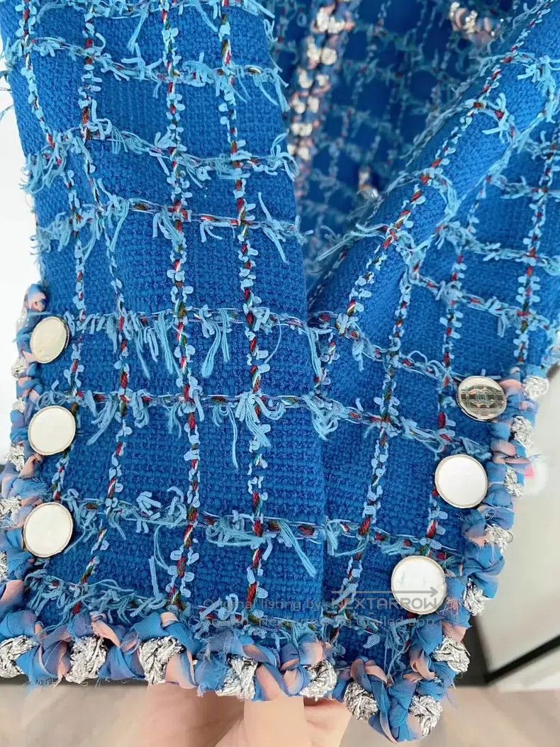 Chanel Chanel Blue four-pocket floral tassel jacket Size XS / US 0-2 / IT 36-38 - 5 Thumbnail