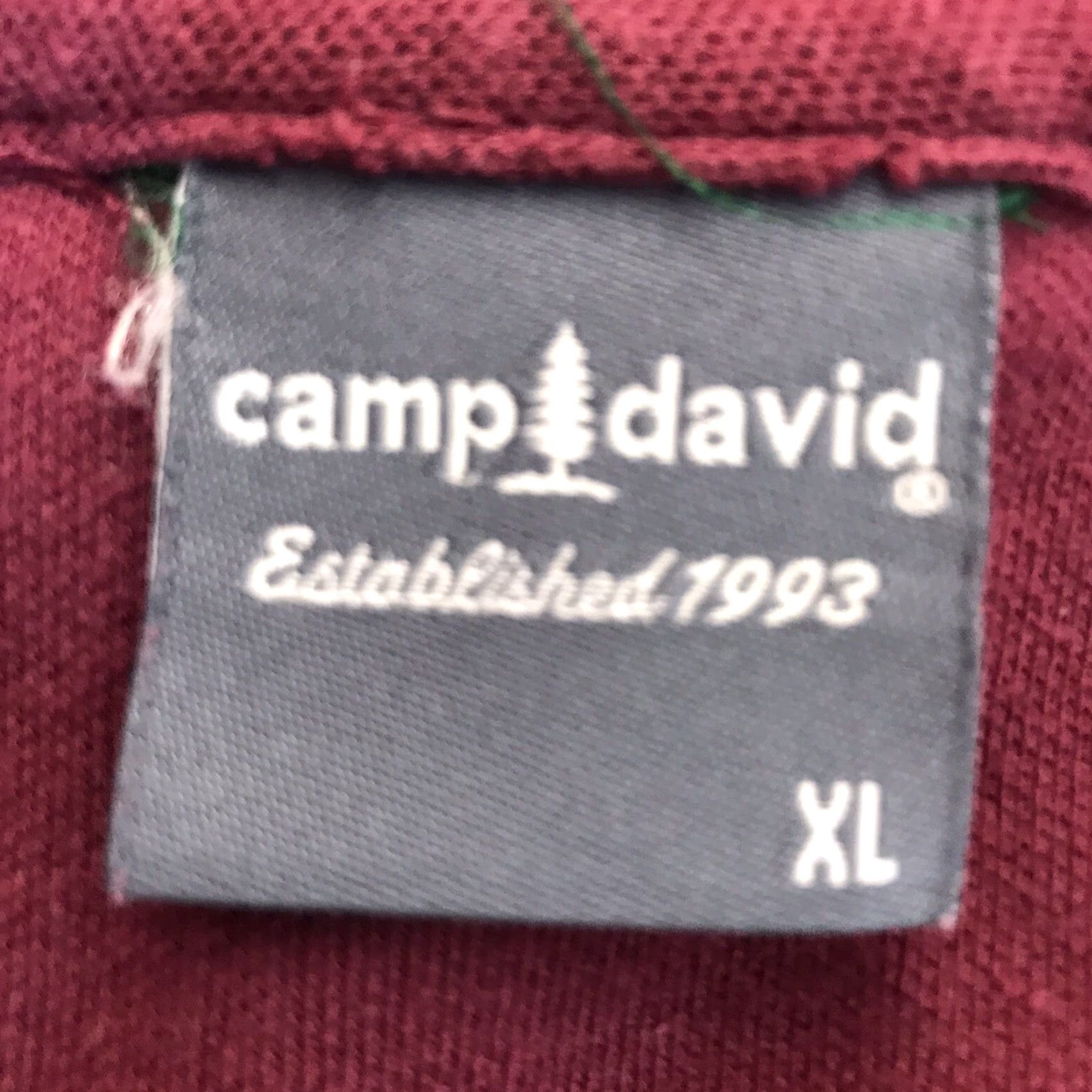 Vintage Camp David Polo Shirt Mens XL Burgandy Short Sleeve Button Knit Cotton Polyester Logo Vintage No Size US XL / EU 56 / 4 - 6 Thumbnail