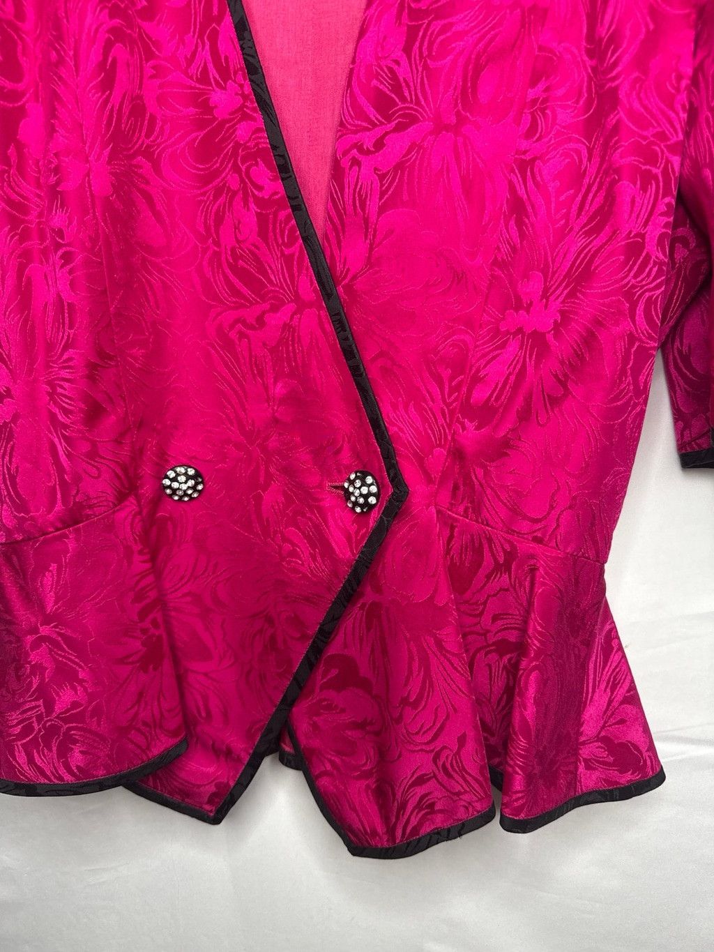 Other Vintage Point of View collection 100% SILK pink Jacket sz 10 Size L / US 10 / IT 46 - 5 Thumbnail