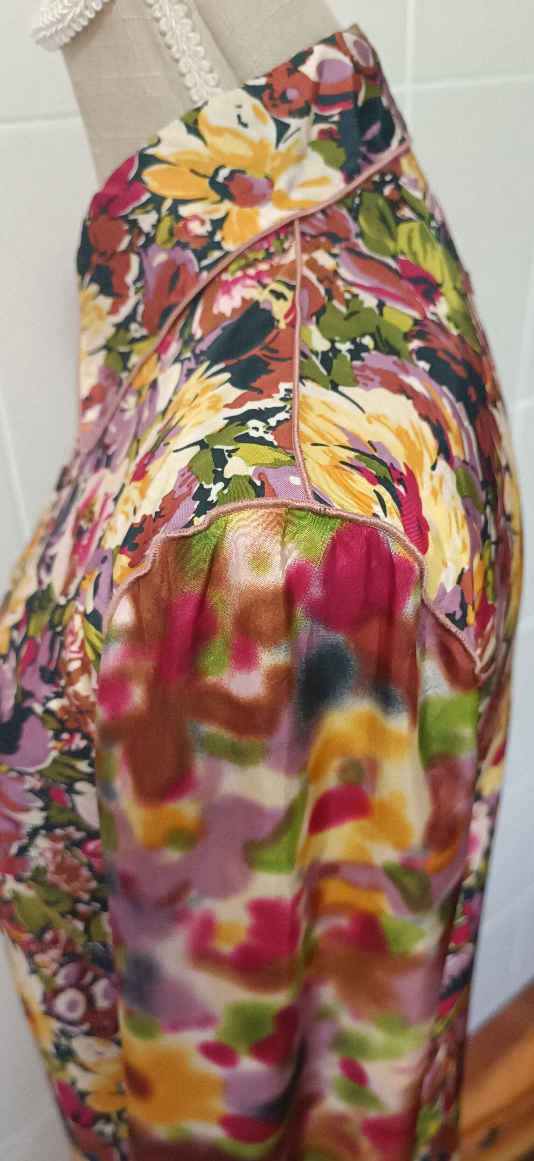 Jean Paul Gaultier SS2001- Satin flower tie-dye shirt Size M / US 6-8 / IT 42-44 - 11 Thumbnail