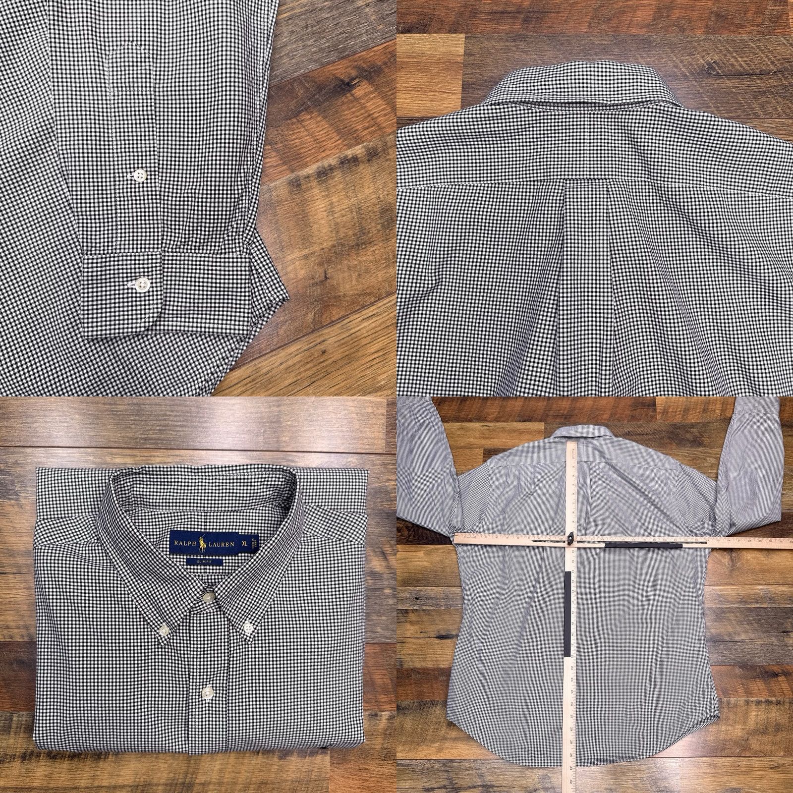 Ralph Lauren Ralph Lauren Slim Fit Shirt Mens XL Black Button-Up Knit Cotton Embroidered Buttons-Down Collar Size US XL / EU 56 / 4 - 8 Thumbnail
