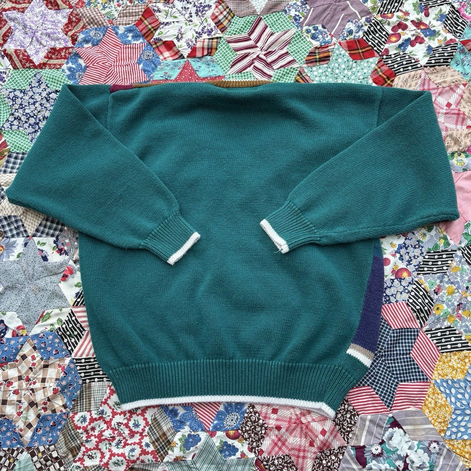 Vintage Vintage 1990s Embroidered Golf Knit Sweater Size US L / EU 52-54 / 3 - 2 Thumbnail