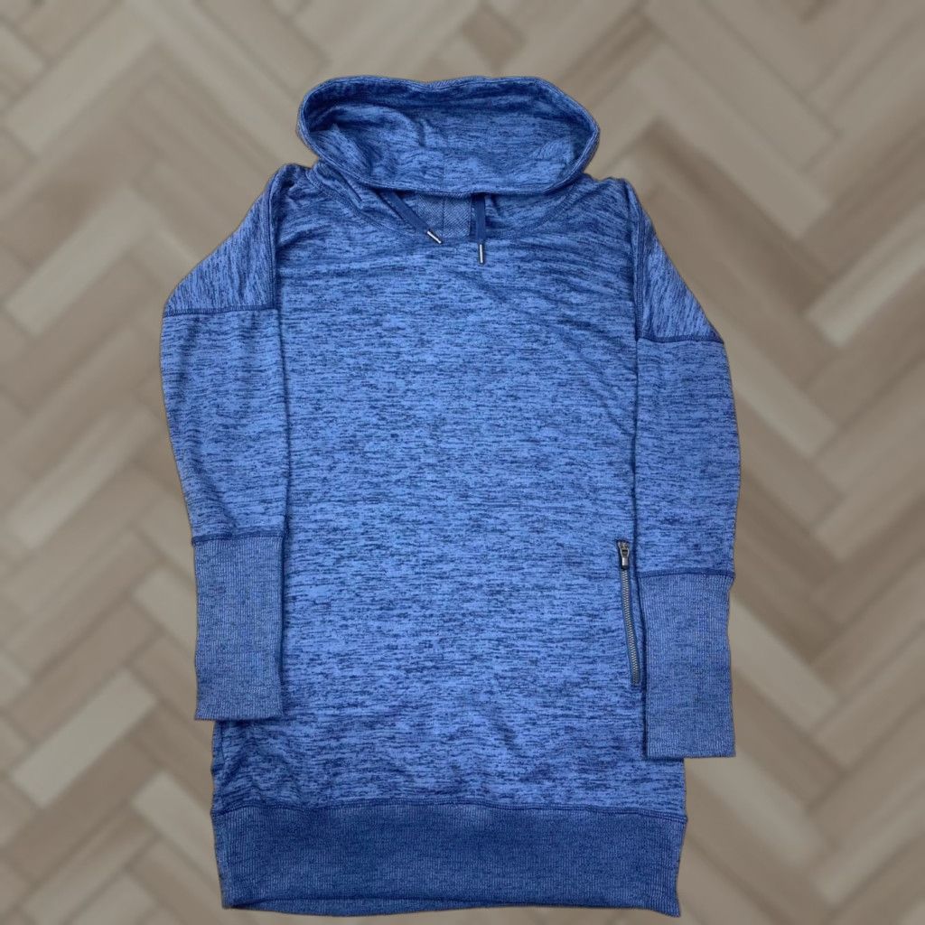 Athleta Athleta Womens Long Hoodie Small Heather Blue Casual Activewear #6591 Size S / US 4 / IT 40 - 1 Thumbnail