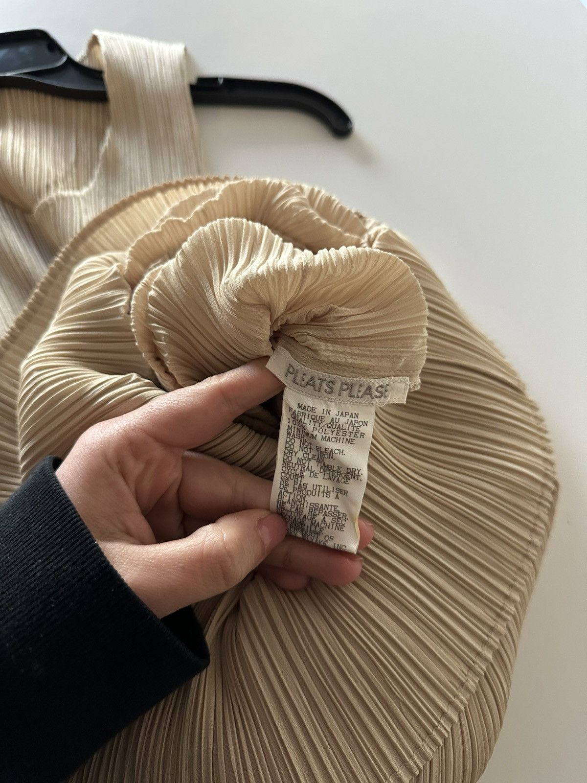 Pleats Please Issey Miyake Issey Miyake Tan Pleats Please Mini Dress Minimalist Japan Size ONE SIZE - 5 Thumbnail