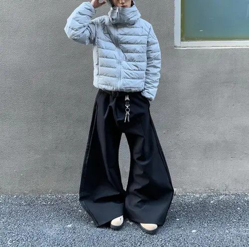 VIBE Stylish Puffer Jacket and Wide-Leg Trousers Set Size US L / EU 52-54 / 3 - 2 Thumbnail