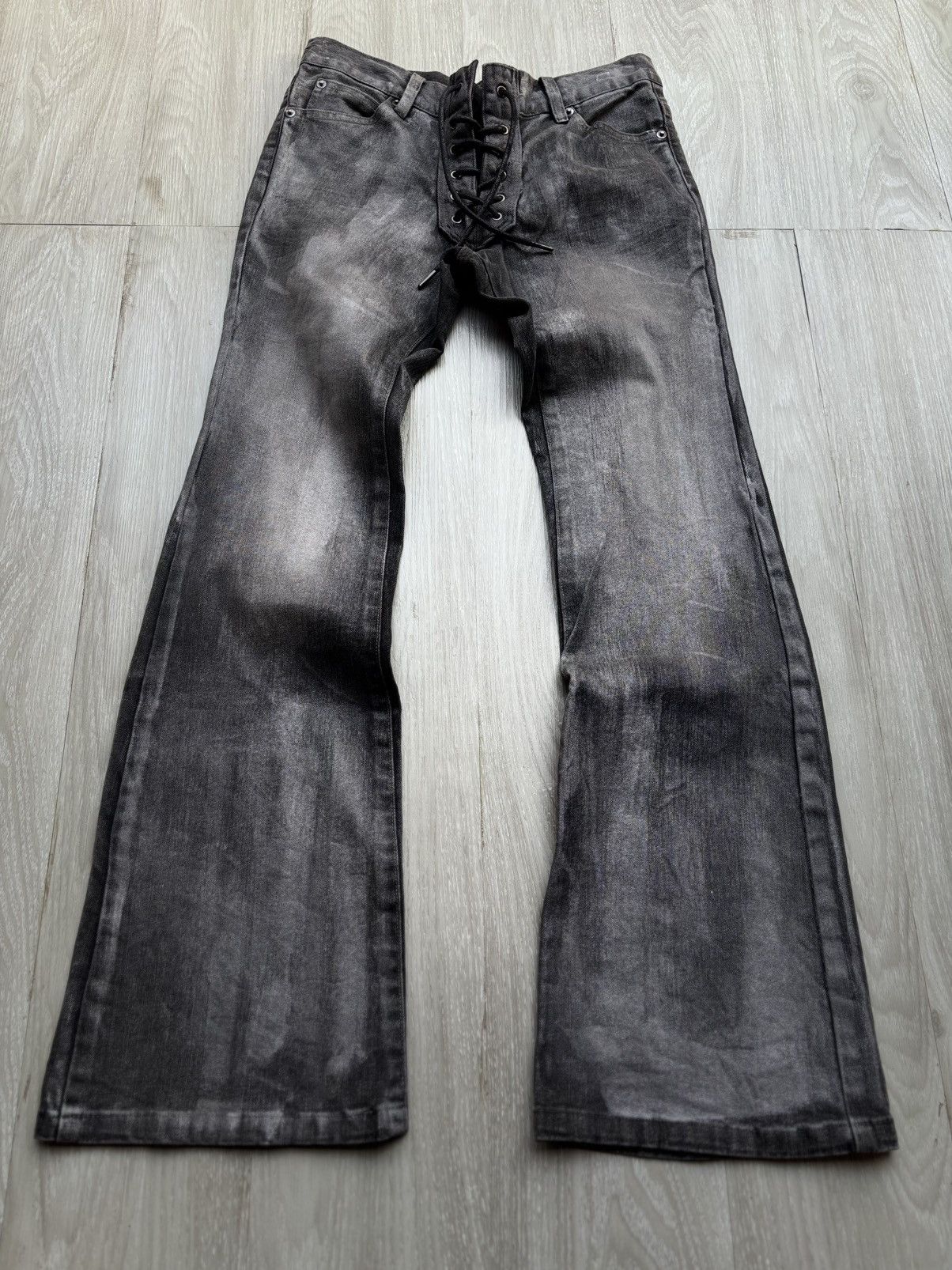 VESTE LA VETA lace up flare jeans