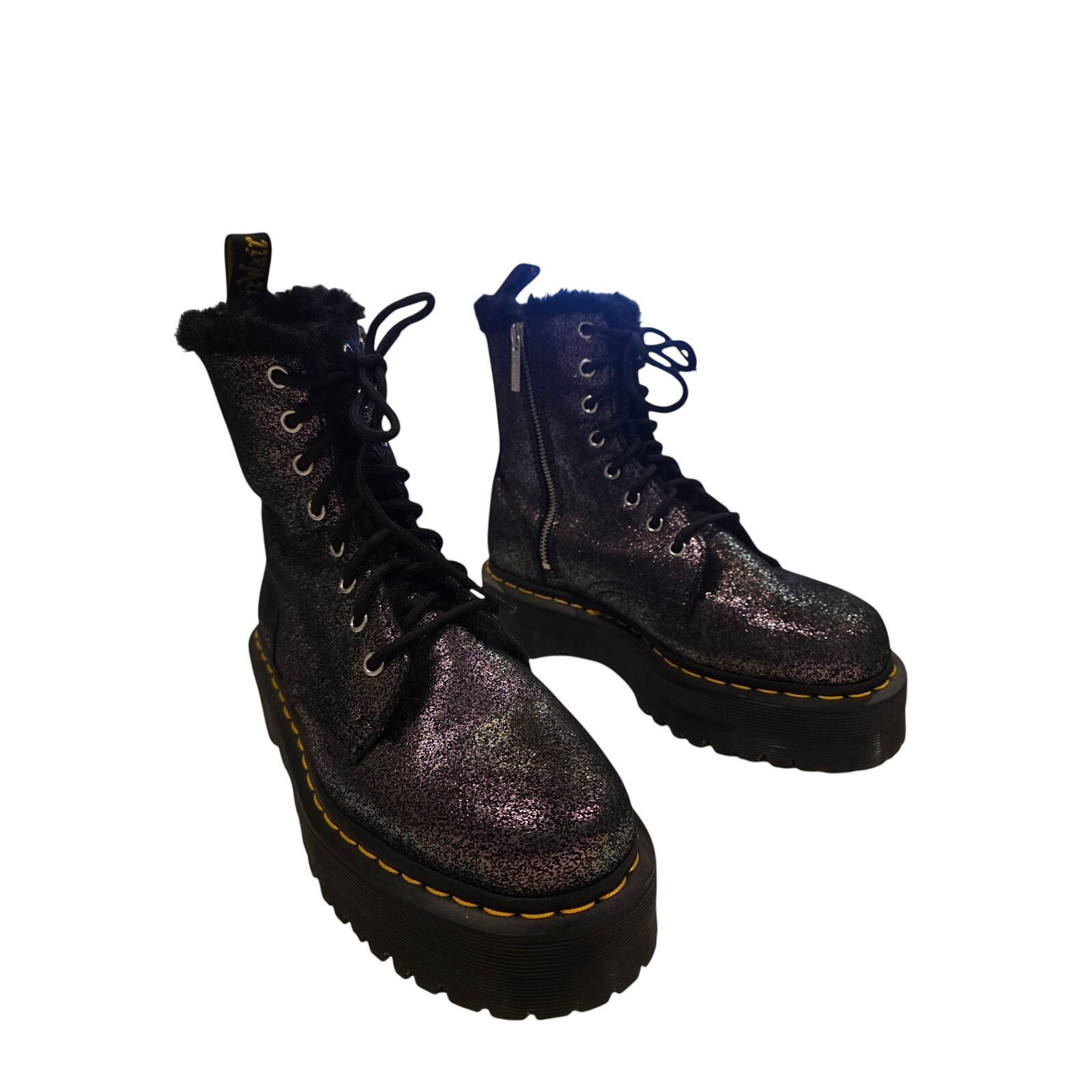 Dr. Martens Dr. Martens womens 8 Shimmer Metallic Boots Purple Fuchsia Size US 8 / IT 38 - 5 Thumbnail