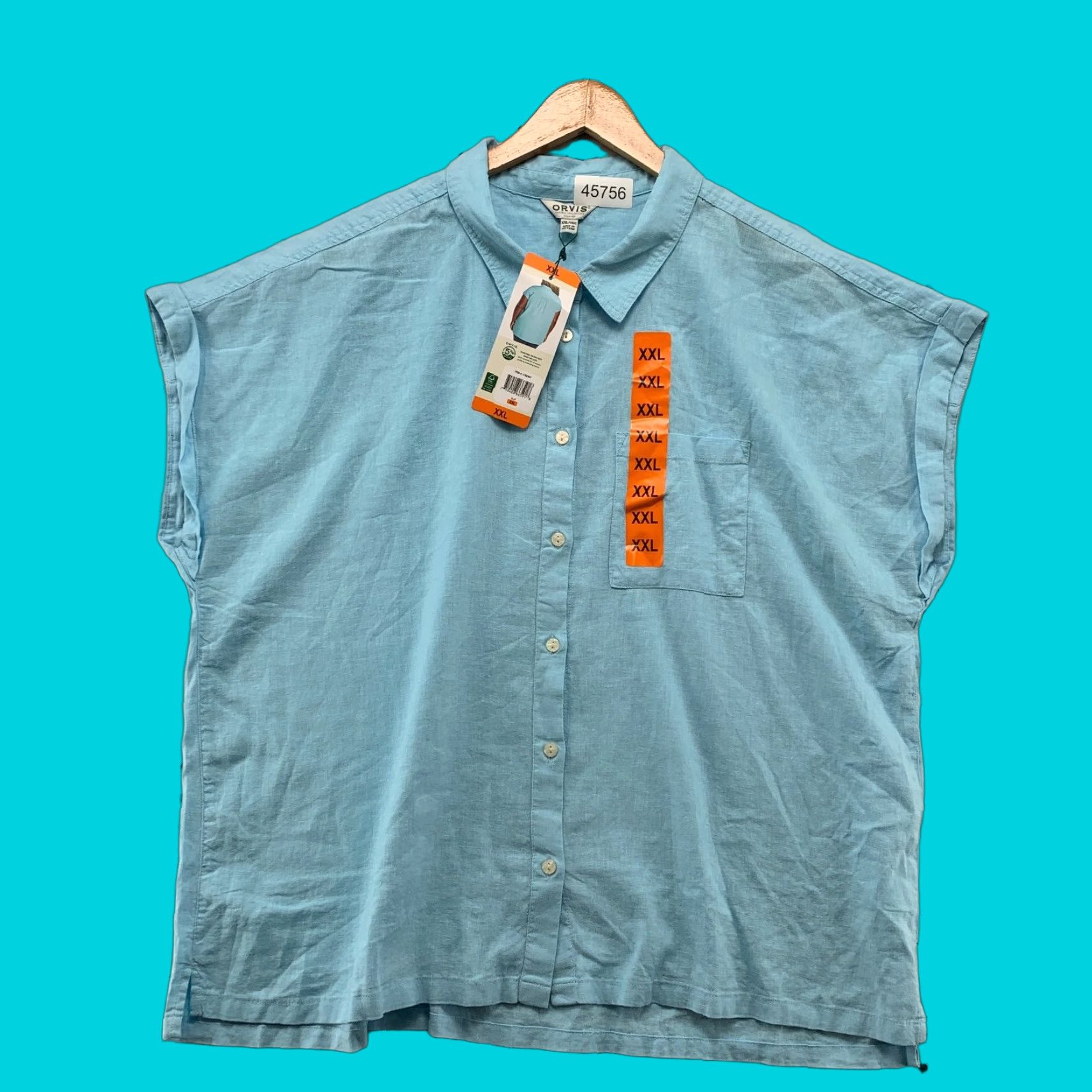 Orvis Orvis Button-Up Shirt Womens 2XL Linen Blue Classic Collection NWT Button Shirt Casual Size XXL / US 16-18 / IT 52-54 - 1 Thumbnail