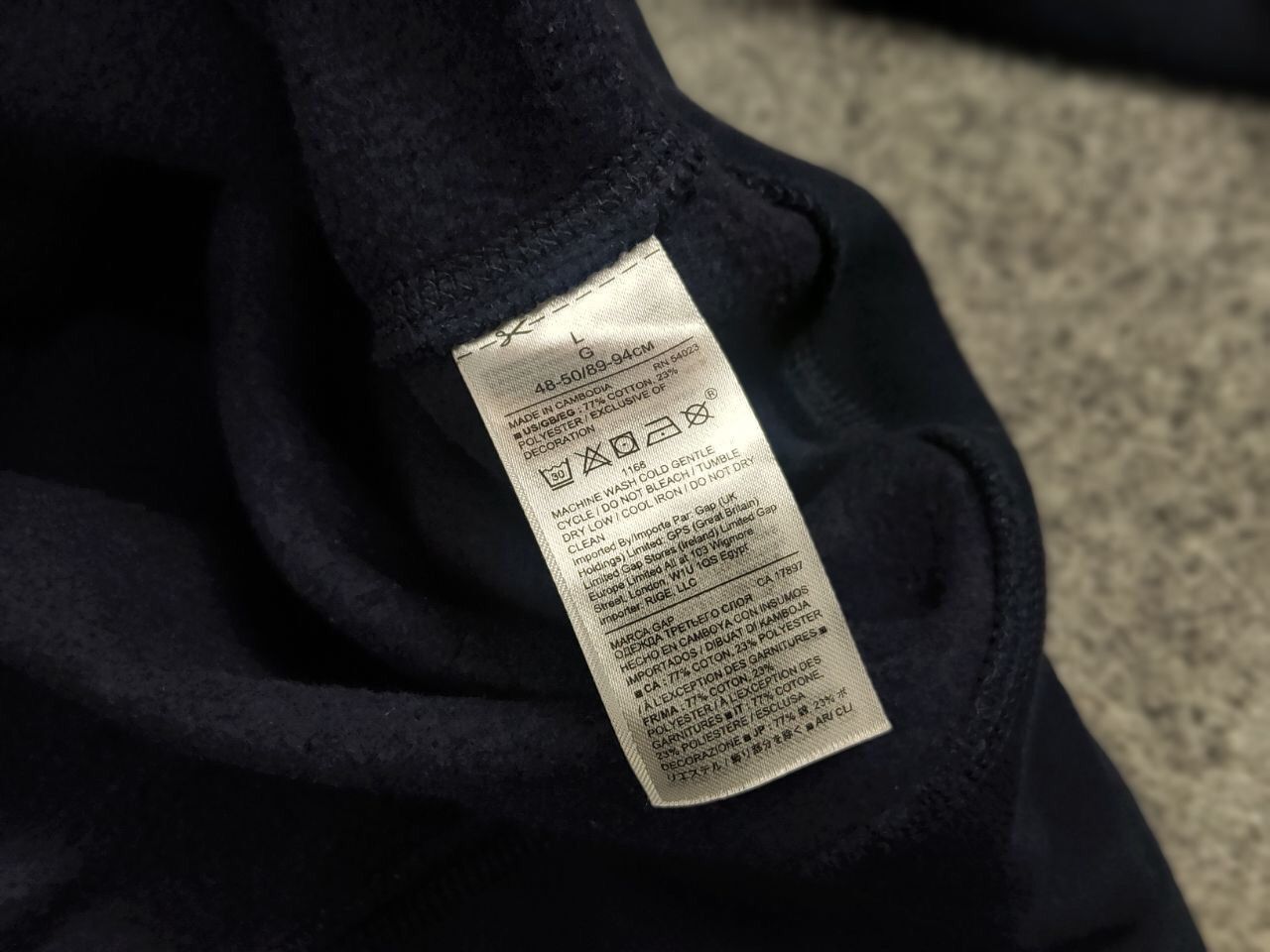 Gap Gap Blue embroidered logo Crew Chek Sweatshirt Vintage Style Size US L / EU 52-54 / 3 - 14 Thumbnail