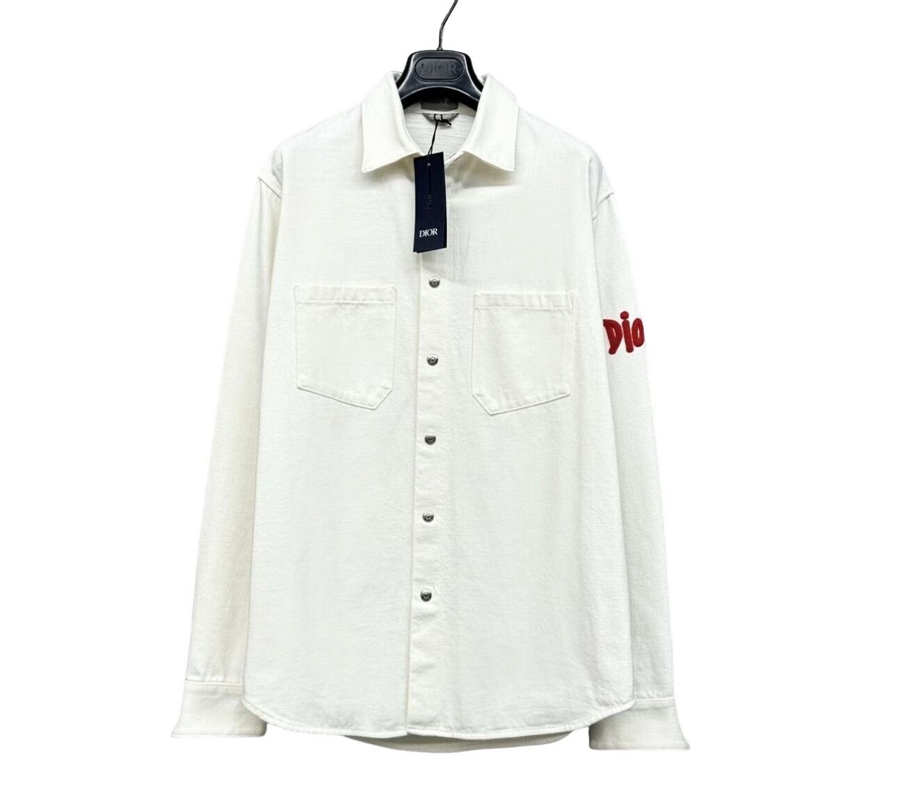 Dior Dior Embroidered Logo Denim Shirt Size M Size US M / EU 48-50 / 2 - 1 Thumbnail