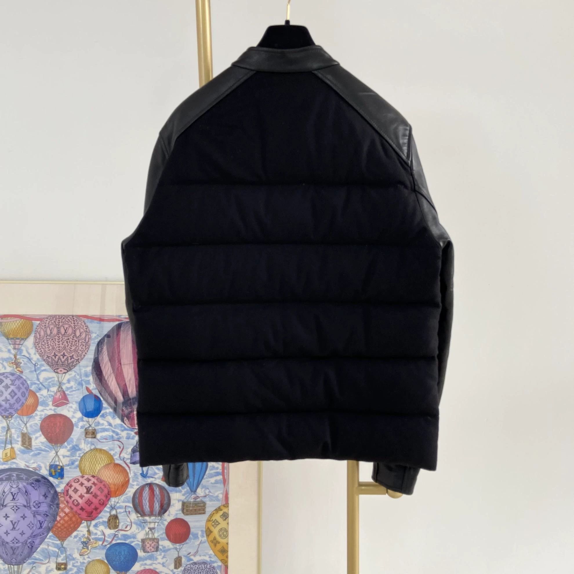 Prada Prada Black Leather Paneled Jacket Size 52 Size US L / EU 52-54 / 3 - 2 Thumbnail