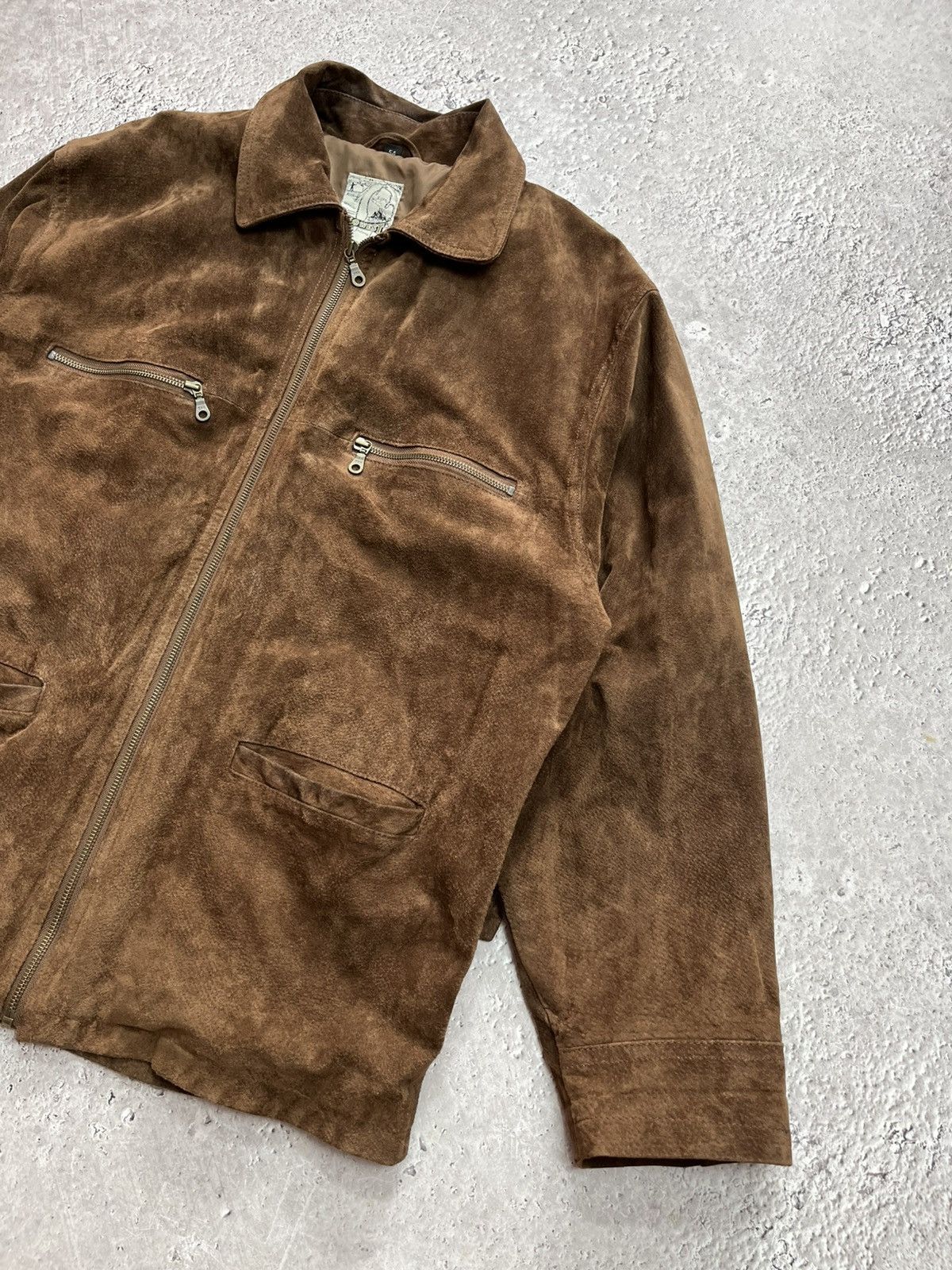 Genuine Leather Vintage Brown Leather Jacket Distressed Genuine Leather 52 Size US L / EU 52-54 / 3 - 2 Thumbnail