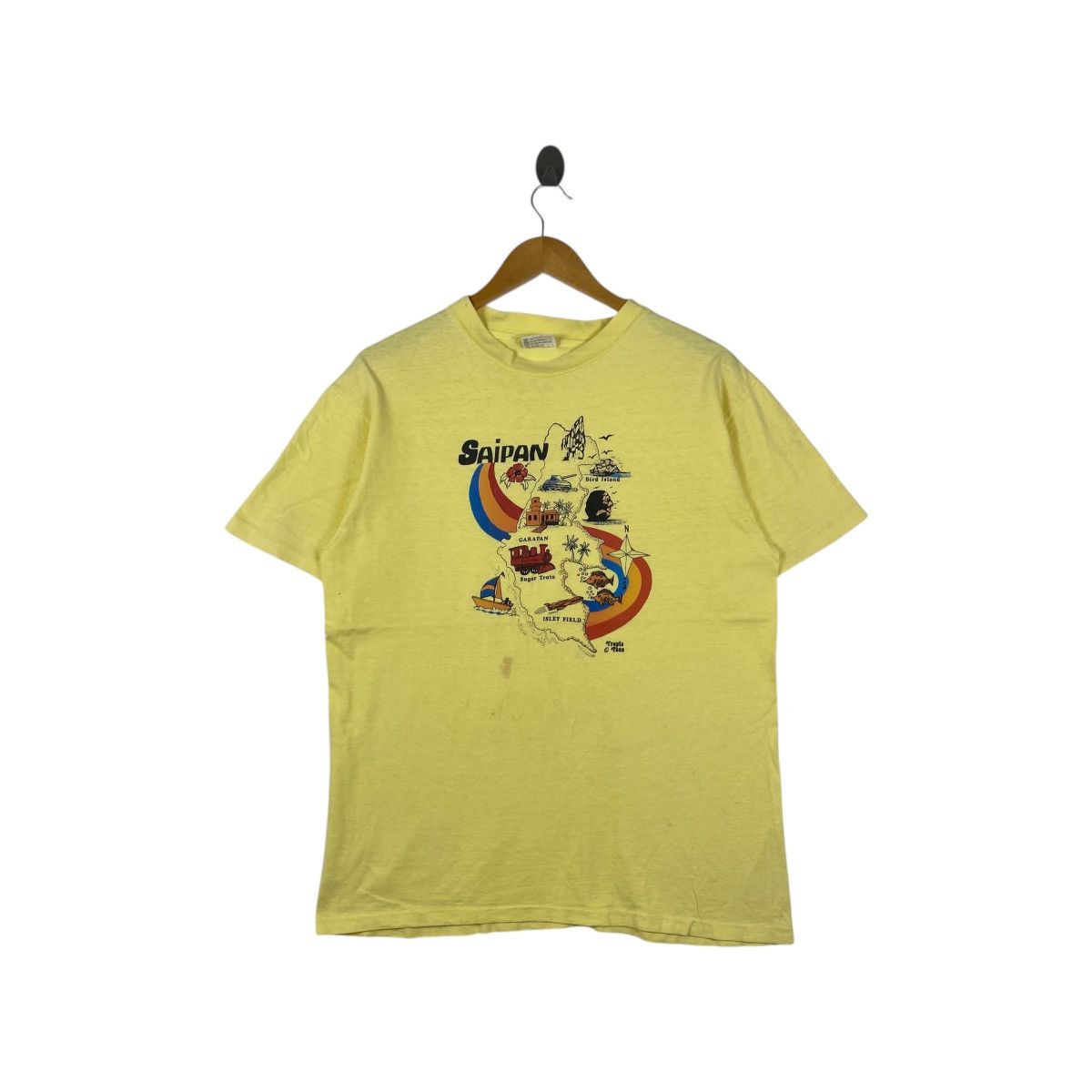 Hanes Vintage 80s Saipan T-Shirt Hanes Tropic Tees Hawaii Size US L / EU 52-54 / 3 - 1 Thumbnail