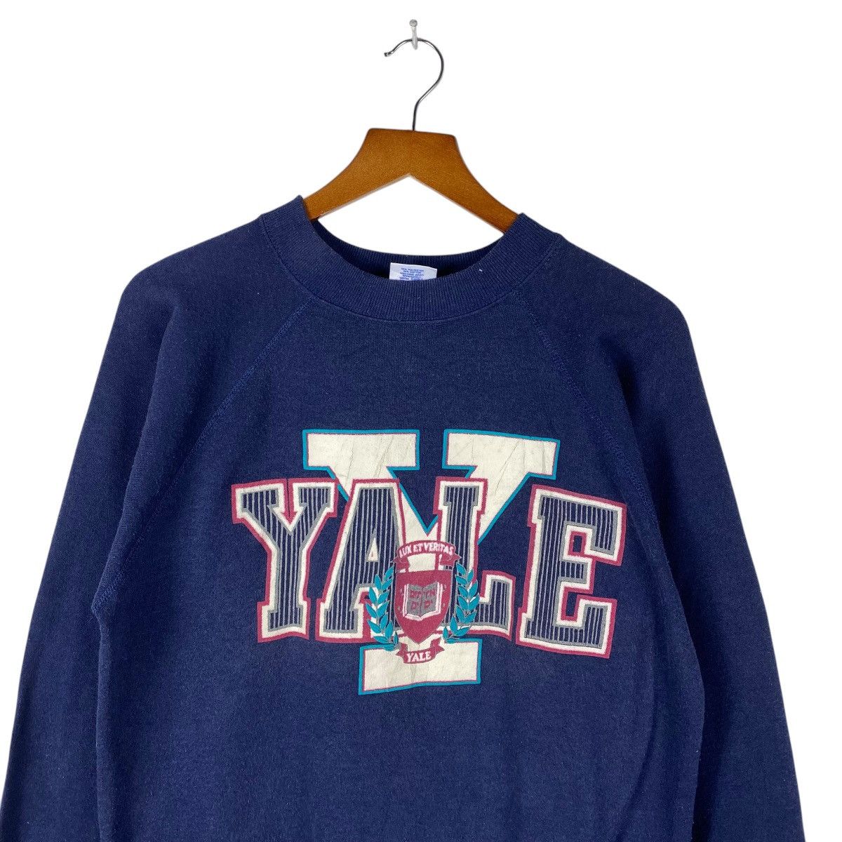 Vintage Vintage YALE American College Sweatshirt Size US M / EU 48-50 / 2 - 2 Thumbnail