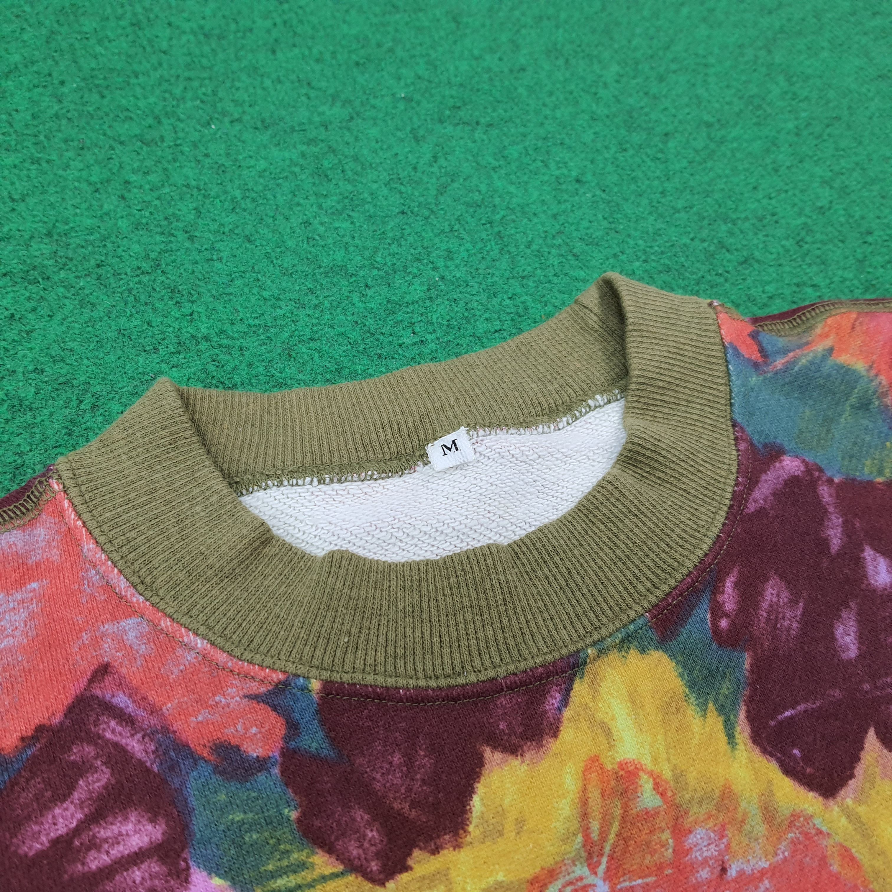 Vintage Vintage Art Flower Over Print Sweatshirt C271N2 Size US M / EU 48-50 / 2 - 3 Thumbnail