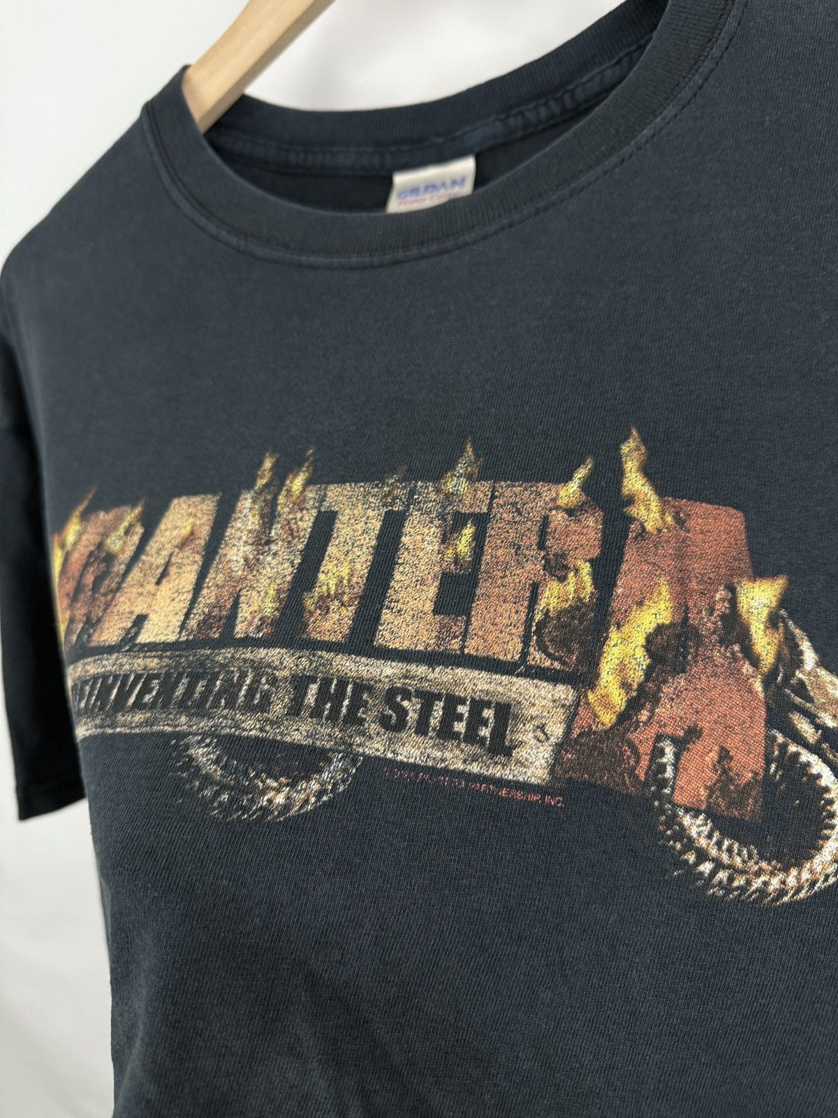 Band Tees 🇺🇸 Vintage 2000 Pantera Reinventing The Steel Skull T-Shirt Size US L / EU 52-54 / 3 - 4 Thumbnail