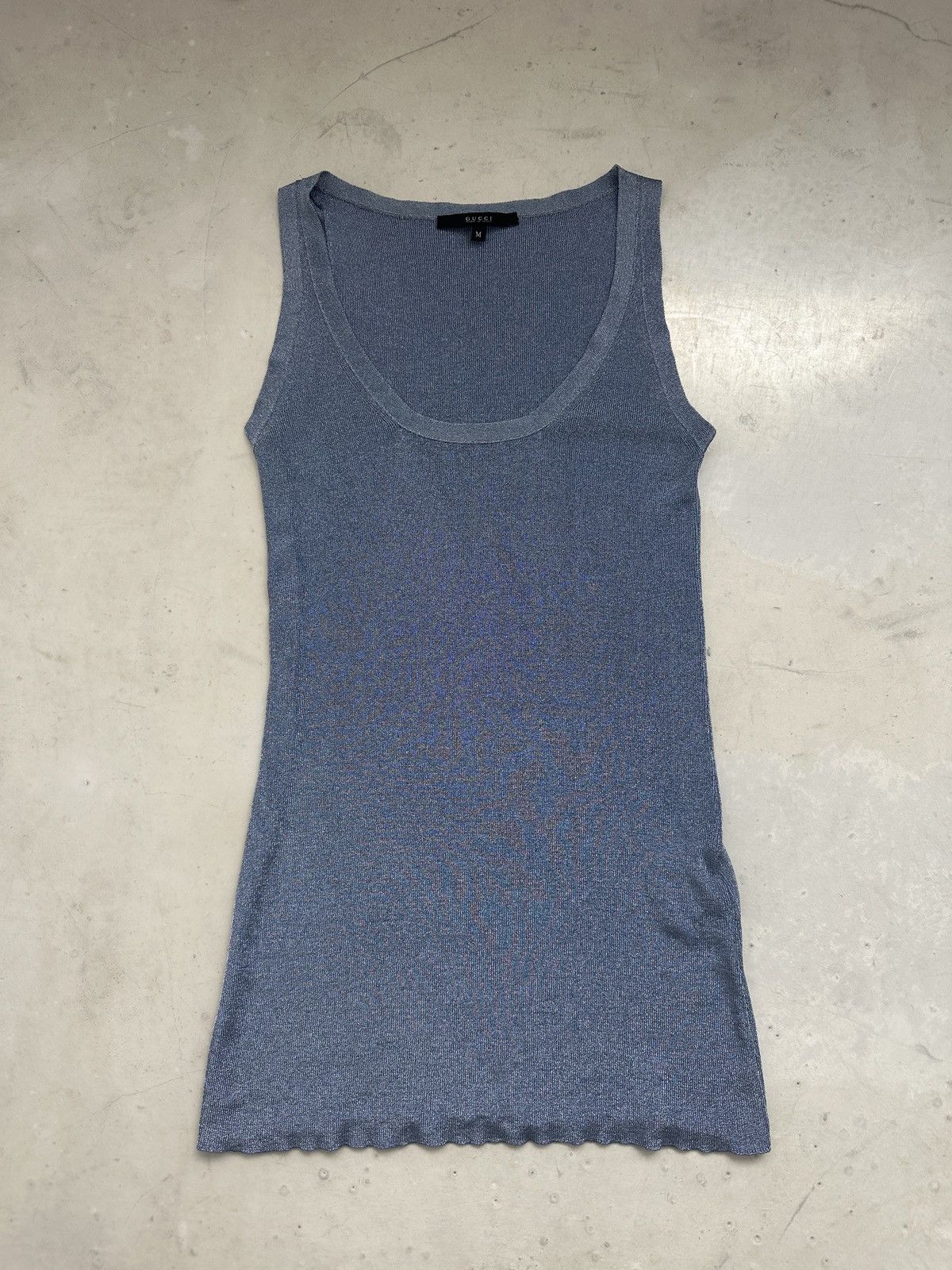 Gucci Gucci Y2K blouse blue metallic shine Size M / US 6-8 / IT 42-44 - 1 Thumbnail