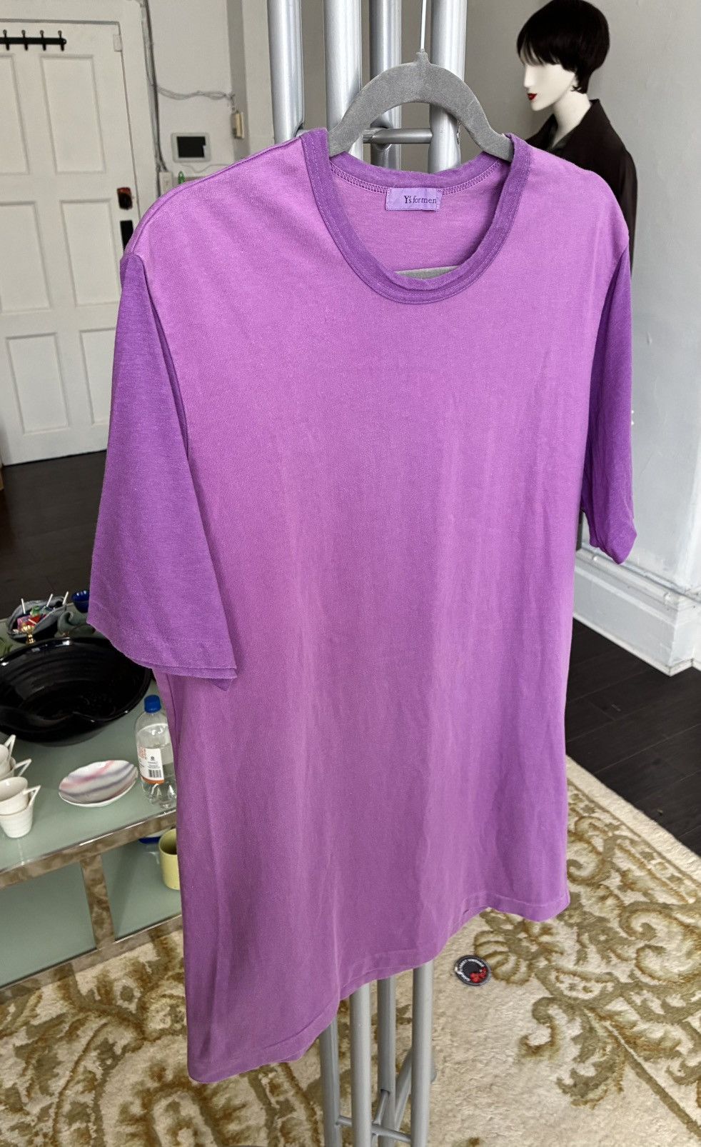 Yohji Yamamoto Yohji Yamamoto Y’s for Men SS02 Two Tone Purple T Shirt Size US L / EU 52-54 / 3 - 6 Thumbnail