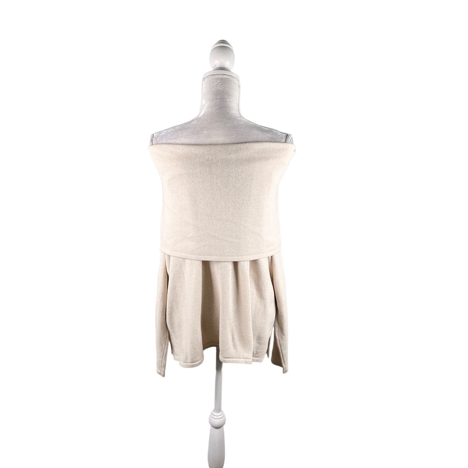 Other Sugarlips Sweater Off Shoulder M/L Cream Long Sleeve New Size L / US 10 / IT 46 - 10 Thumbnail