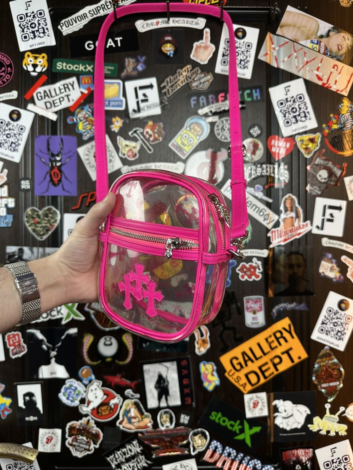 Chrome Hearts × Matty Boy Chrome Hearts Mini Taka Pink Vinyl Shoulder Bag Size ONE SIZE - 2 Thumbnail