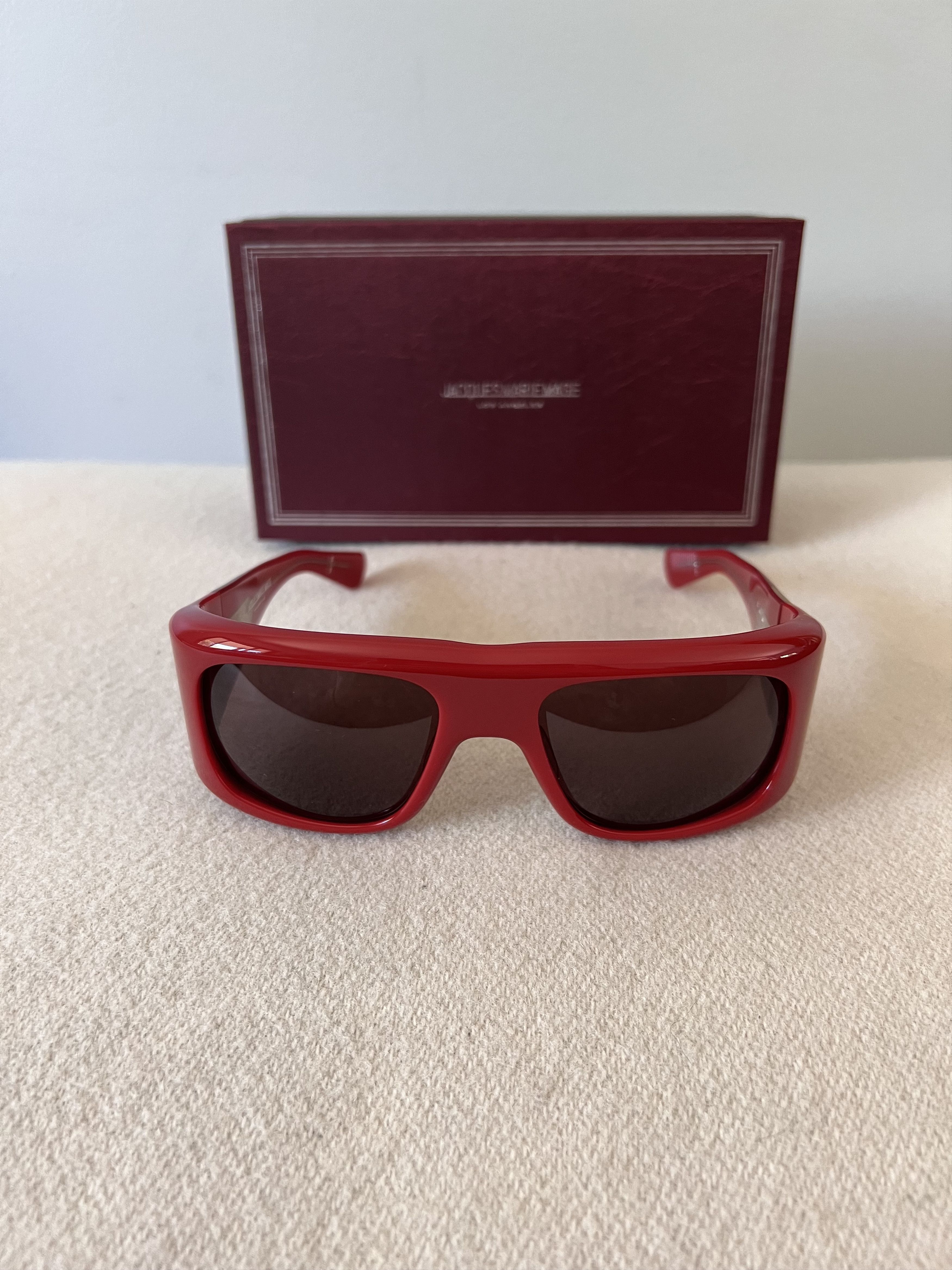 Jacques Marie Mage Jacques Marie Mage Benson Sunglasses in Vermillion Red Size ONE SIZE - 1 Thumbnail