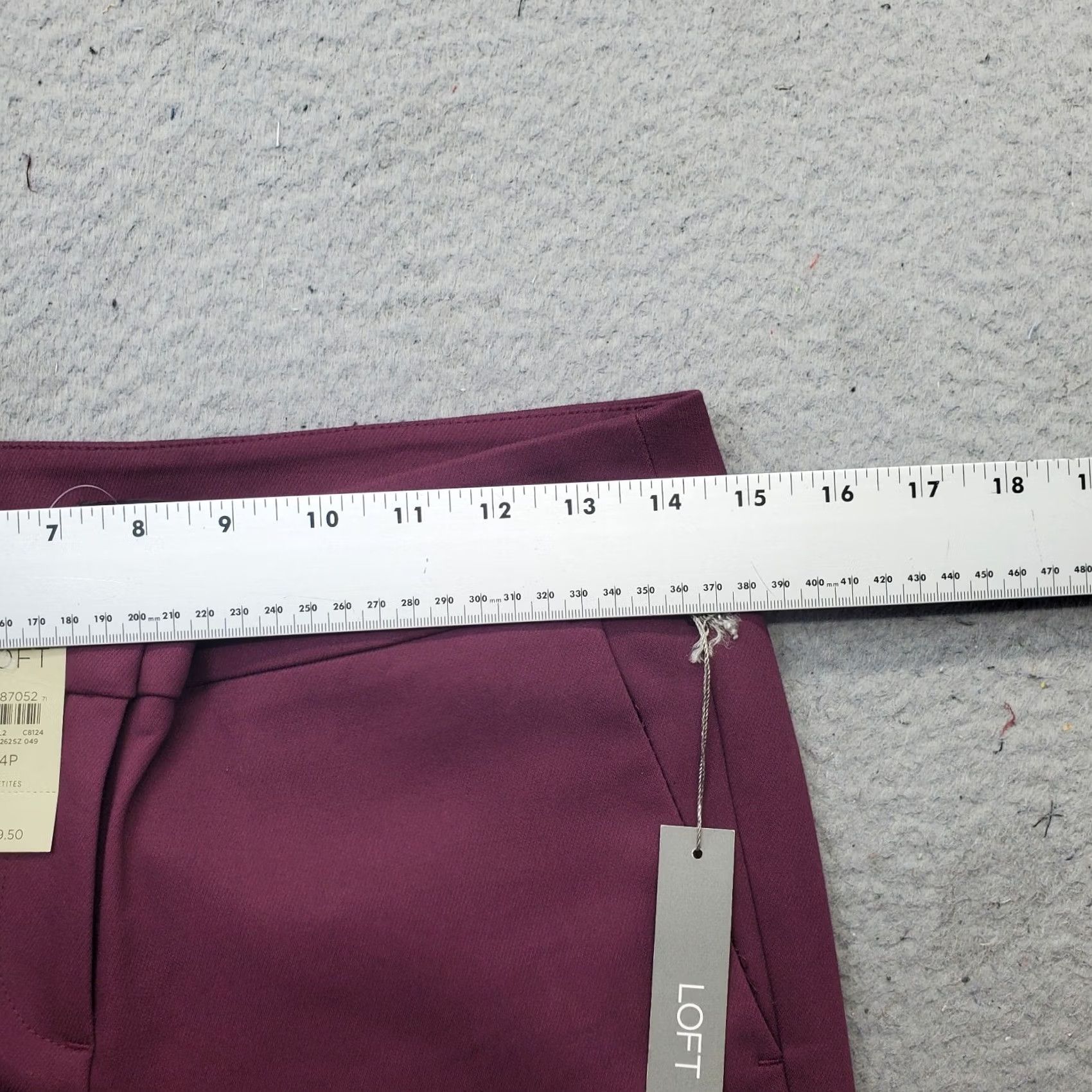 Loft LOFT Womens Purple Stretch Skinny Ankle Pants 4P Button Hem Outdoor Casual Formal Size 27" / US 4 / IT 40 - 6 Thumbnail