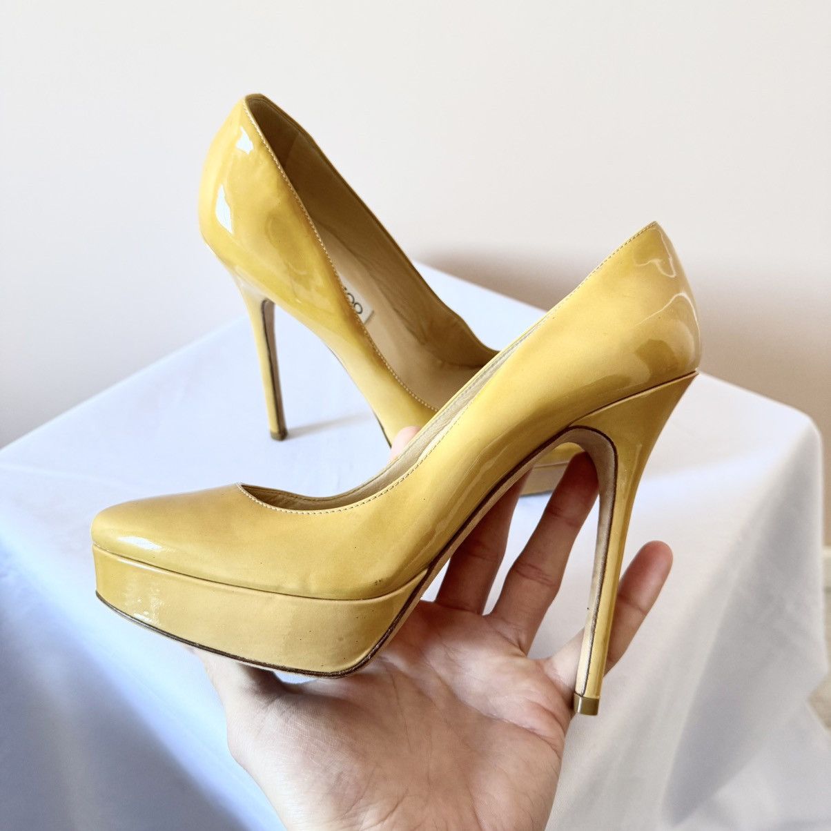 Jimmy Choo Jimmy Choo Patent Leather Alex Platform Pumps Size 7 Size US 7 / IT 37 - 8 Thumbnail