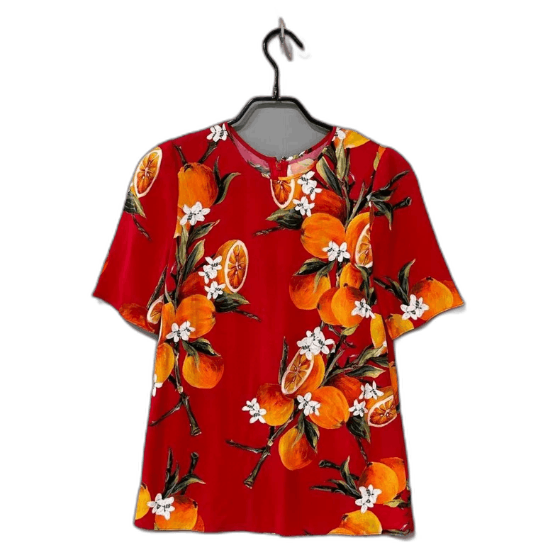 Dolce & Gabbana Lemon Print Silk Top by Dolce & Gabbana Size M / US 6-8 / IT 42-44 - 1 Thumbnail