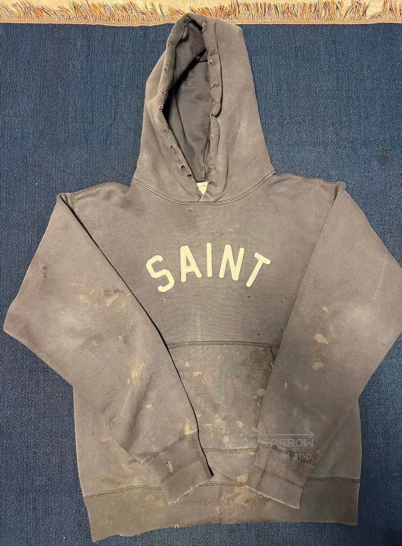 Saint Michael Saint Michael Breaking a distressed hoodie Size US M / EU 48-50 / 2 - 1 Thumbnail