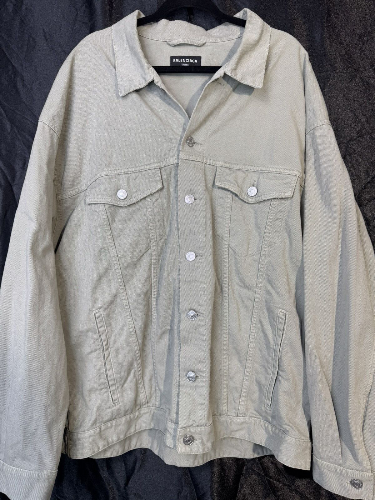 Balenciaga Balenciaga denim jacket light green / grey Size US XL / EU 56 / 4 - 2 Thumbnail