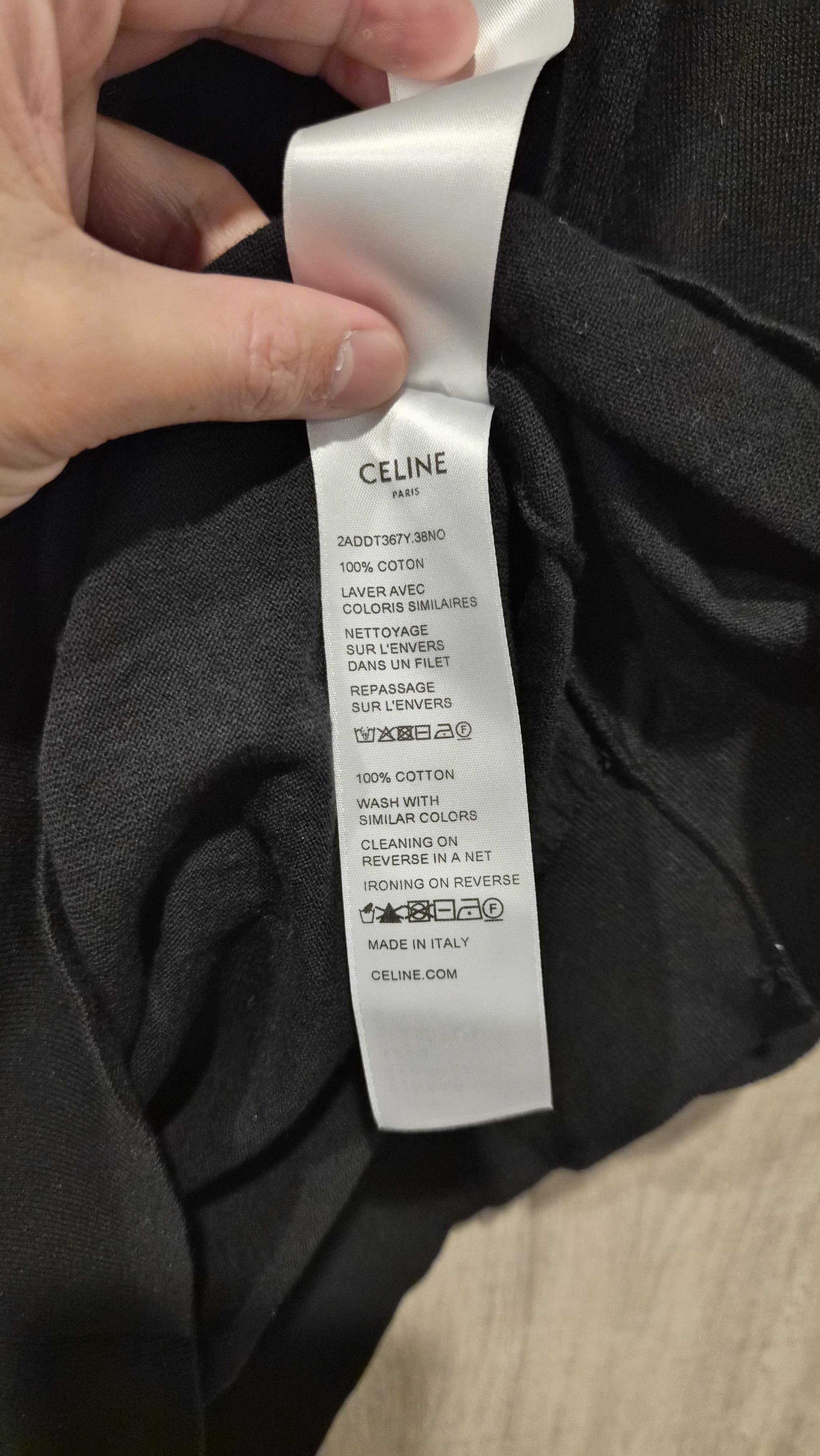 Celine Celine Triomphe Cotton Polo Size US XL / EU 56 / 4 - 5 Thumbnail