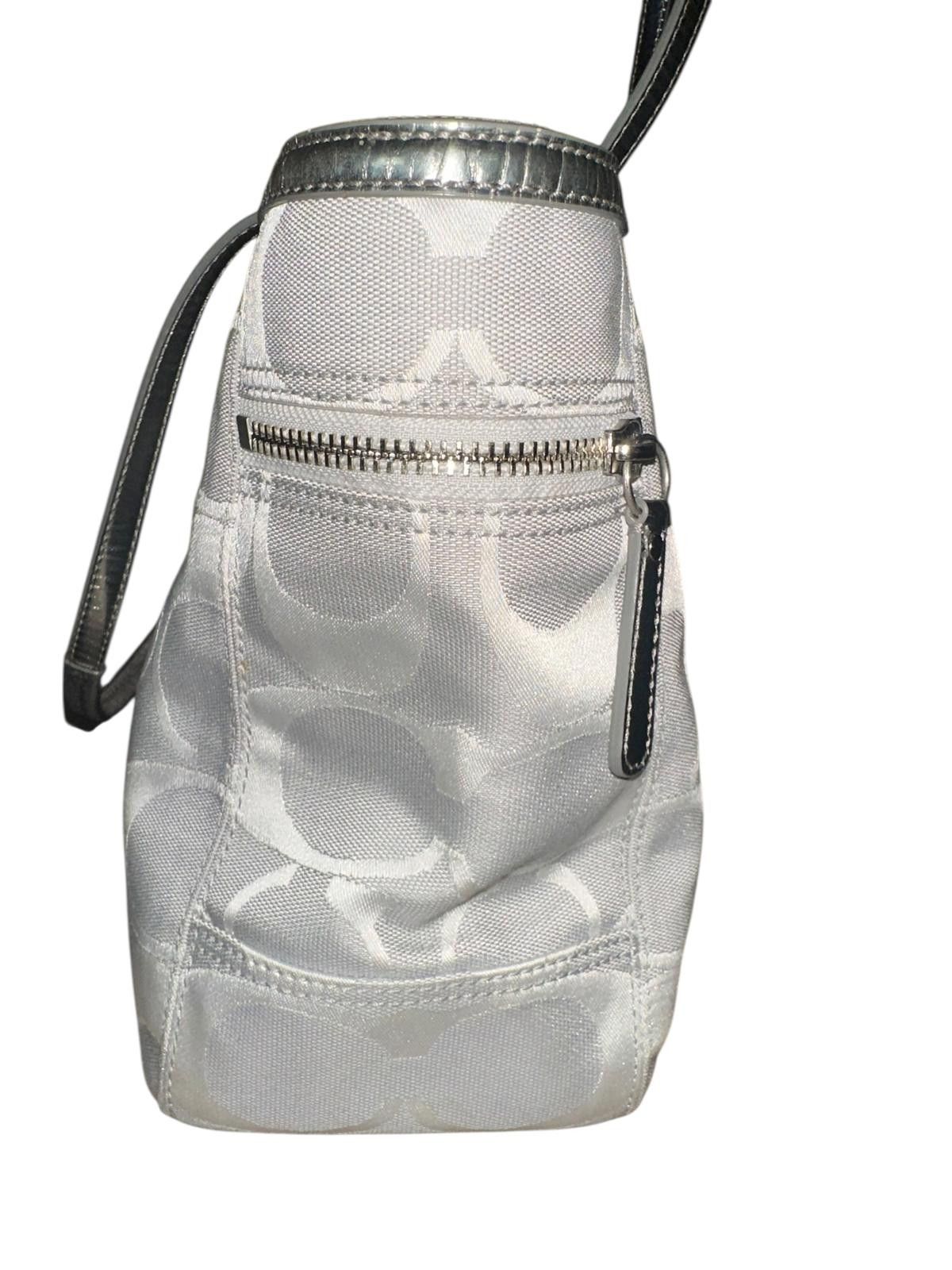 Coach Coach Signature Canvas Tote Gray Silver Stripe M0849-13280 Size ONE SIZE - 5 Thumbnail