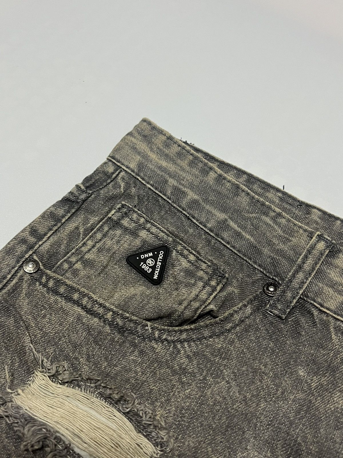 Japanese Brand DNM Collection Acid Wash Distressed Denim Size US 39 - 7 Thumbnail