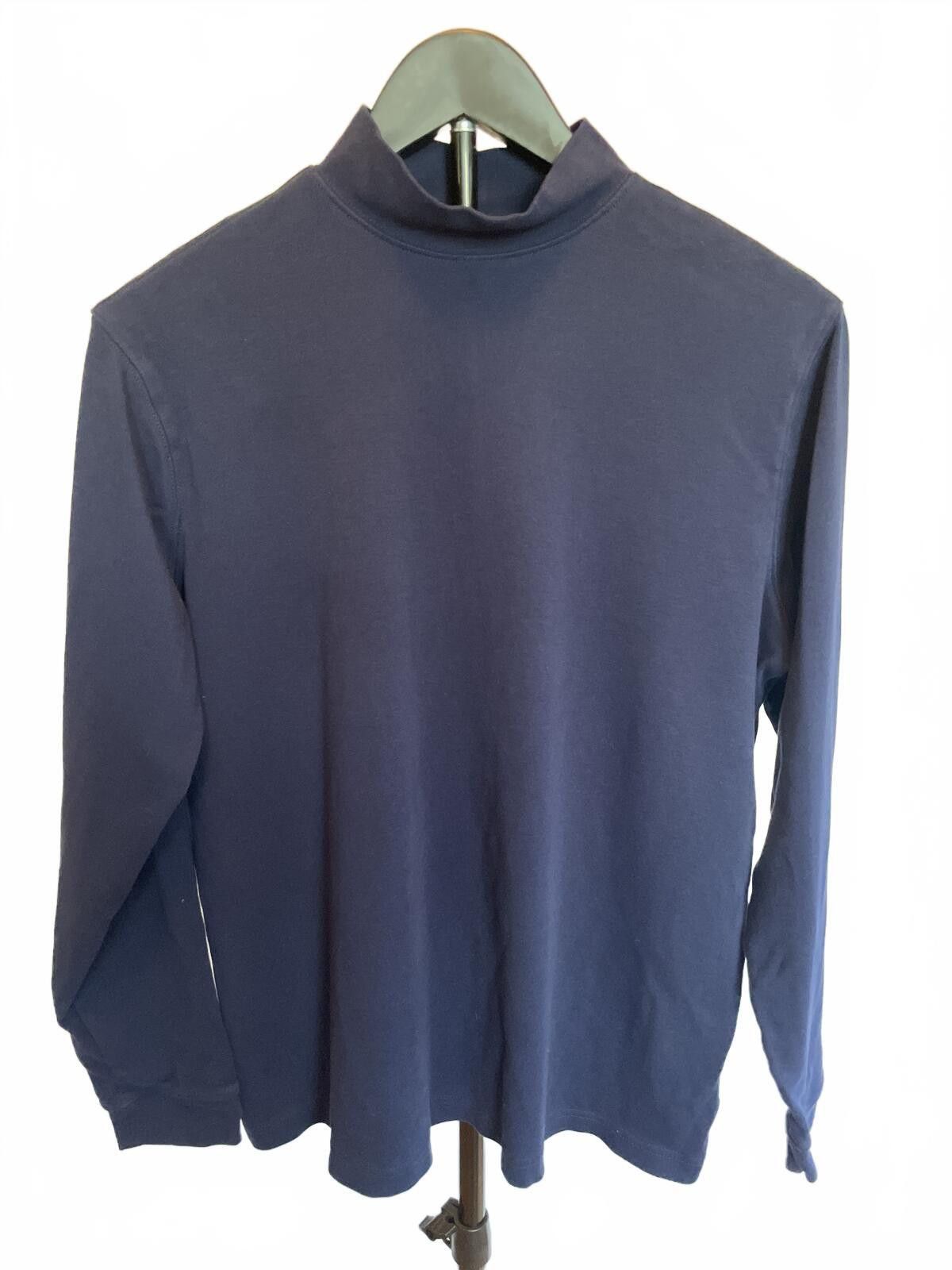 Lands' End Lands End Navy Men's Mock Turtlenecks (2) Size Large Size US L / EU 52-54 / 3 - 2 Thumbnail