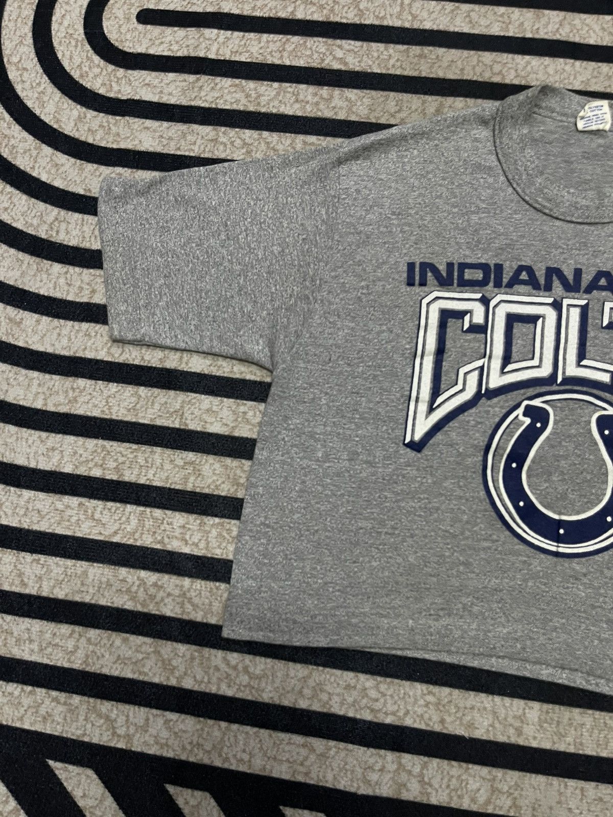 Logo 7 80s INDIANAPOLIS COLTS LOGO 7 SINGLE STITCH TSHIRT L CROP Size L / US 10 / IT 46 - 3 Thumbnail