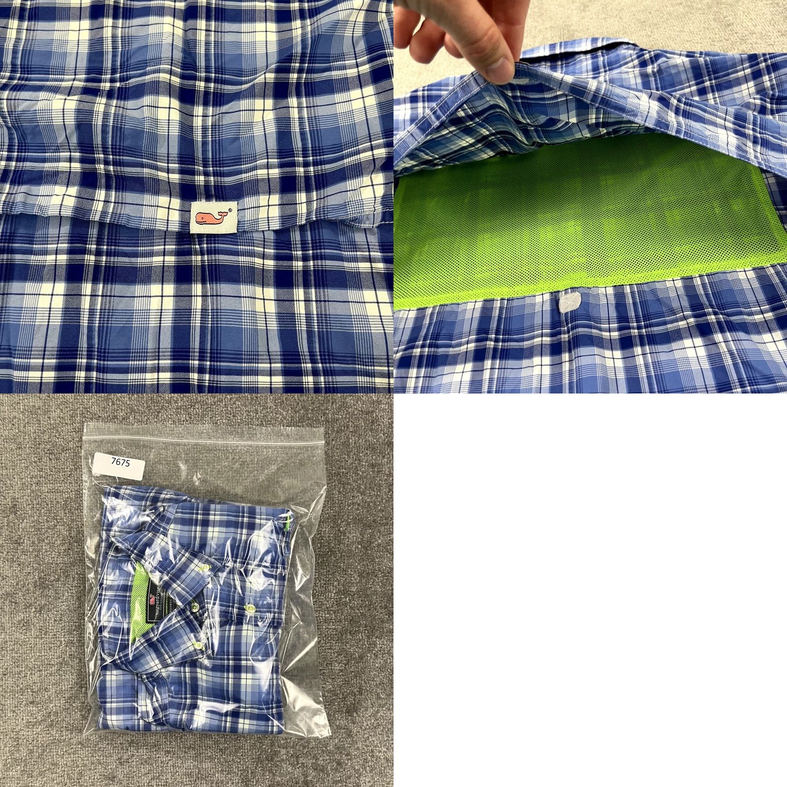 Vineyard Vines VINEYARD VINES Harbor Shirt Mens Large Plaid Nylon Performance Fishing Vented Shirt Size US L / EU 52-54 / 3 - 8 Thumbnail