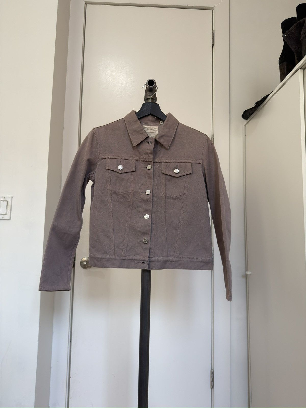 Helmut Lang Press Sample Raw Silk Denim Jacket Size M / US 6-8 / IT 42-44 - 1 Thumbnail