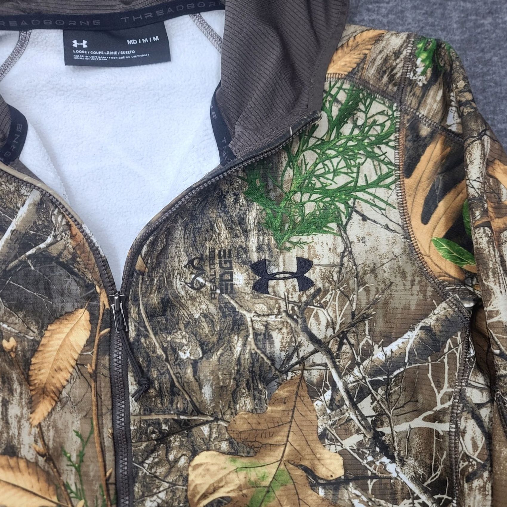 Under Armour Under Armour Realtree Edge Camo Hoodie Men M Threadborne Full Zip Hunting Fleece Size US M / EU 48-50 / 2 - 5 Thumbnail