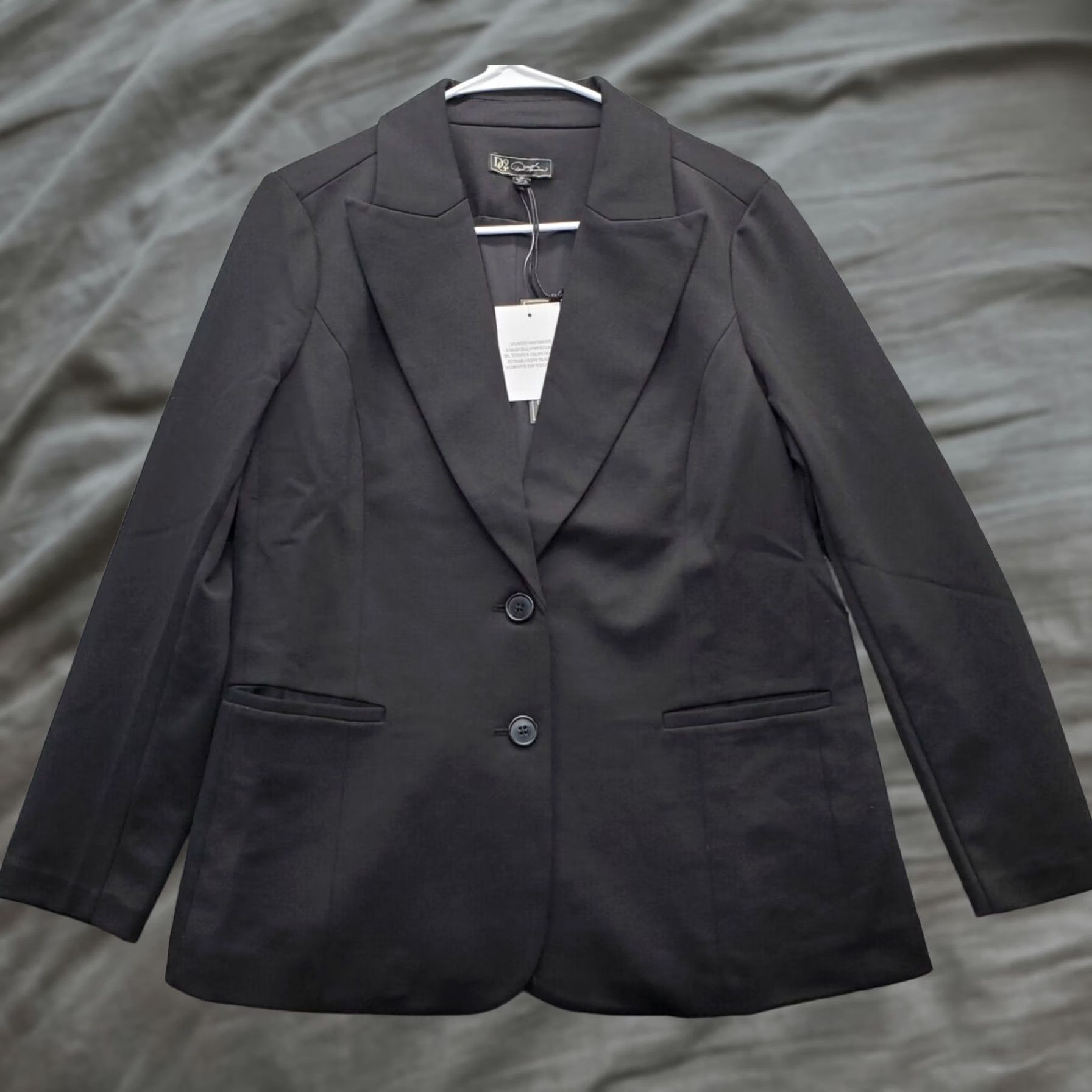 Vintage DG2 Blazer Womens Size S Black Lined Notch Lapel 2 Button Jacket Size S / US 4 / IT 40 - 1 Thumbnail