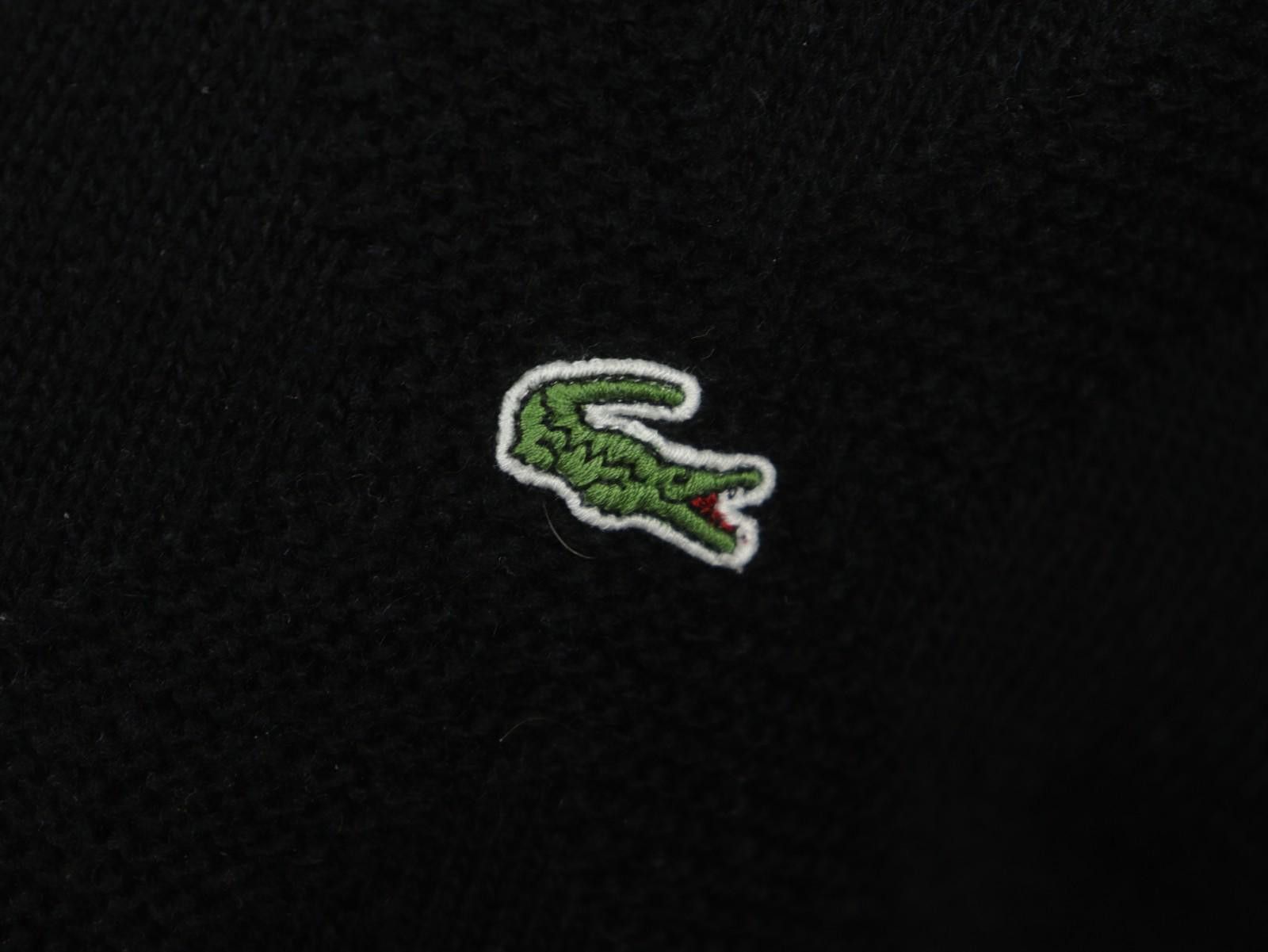 Lacoste Lacoste Black Wool Tight Knit V-Neck Pullover Sweater Size 5 Size US M / EU 48-50 / 2 - 10 Thumbnail